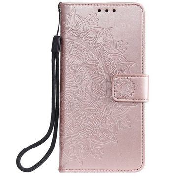 CoverKingz Handyhülle Hülle für Xiaomi 11 Lite 5G NE / Mi 11 Lite 5G Handyhülle Flip Case 16,5 cm (6,5 Zoll), Klapphülle Schutzhülle mit Kartenfach Schutztasche Motiv Mandala