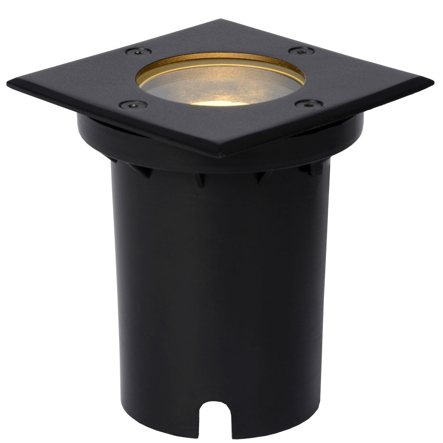 Licht-Erlebnisse Einbauleuchte FESIN, ohne Leuchtmittel, Aluminium GU10 IP67 B: 10,8 cm Schwarz eckig Modern