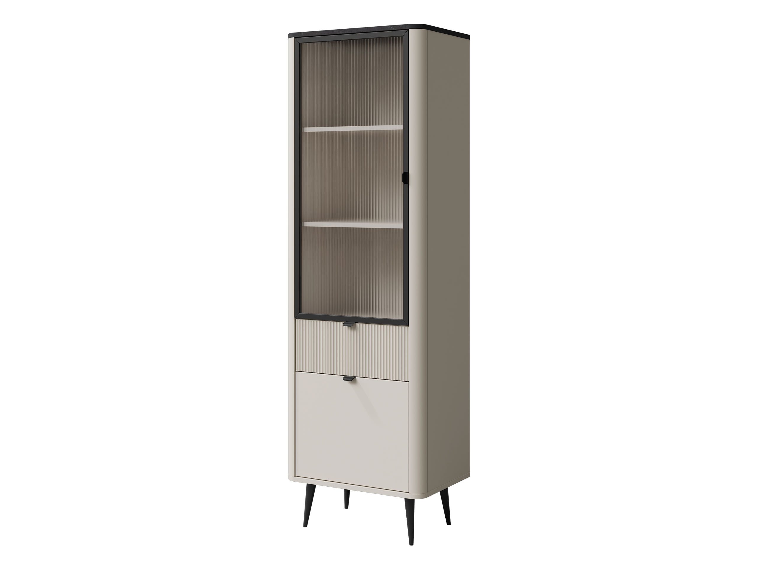 MIRJAN24 Vitrine Marly 1S1D1W RE03 (mit zwei Drehtüren und Schublade) Universell - Links / Rechts