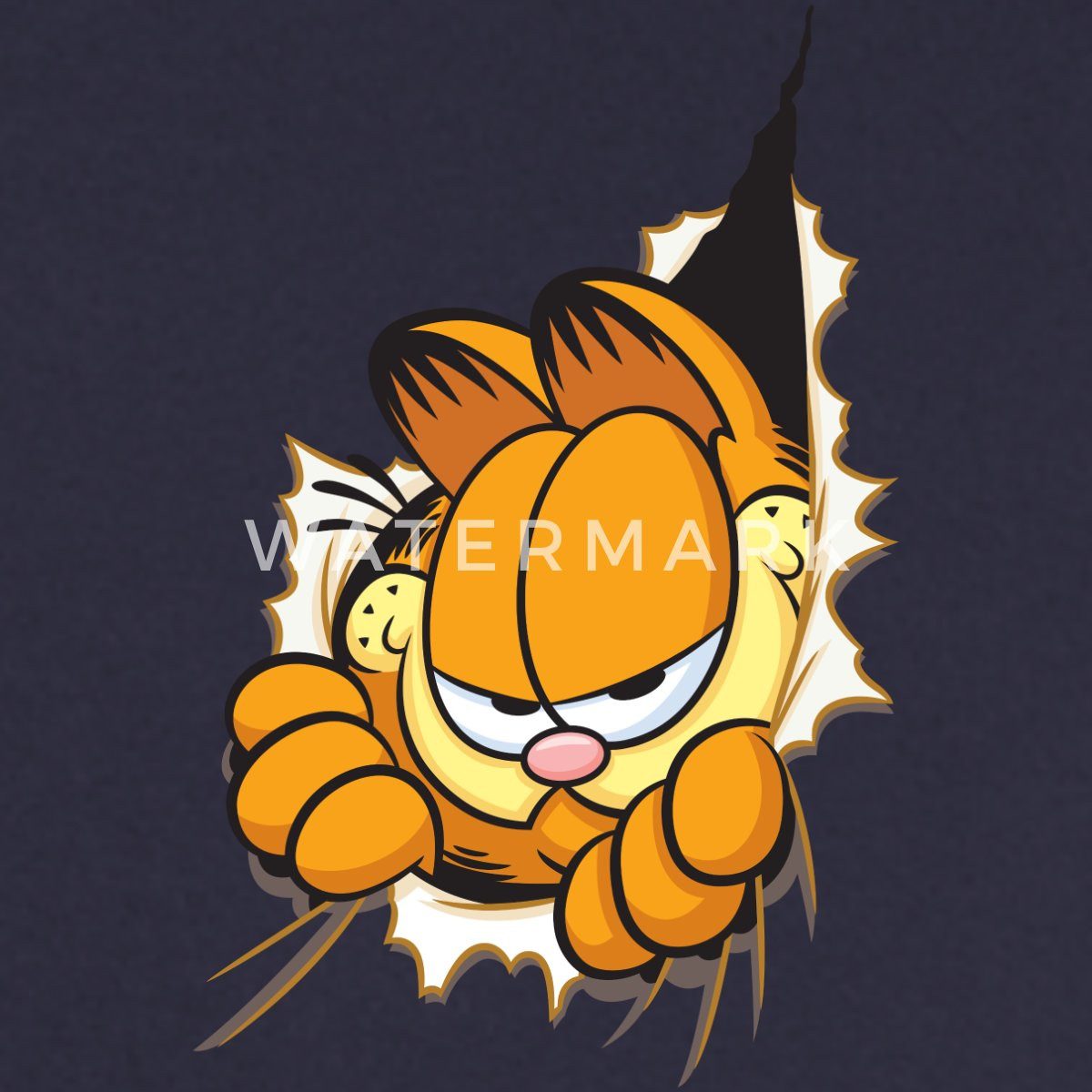 Spreadshirt Sweatshirt Garfield Hier Ist Garfield Unisex Pullover (1-tlg)