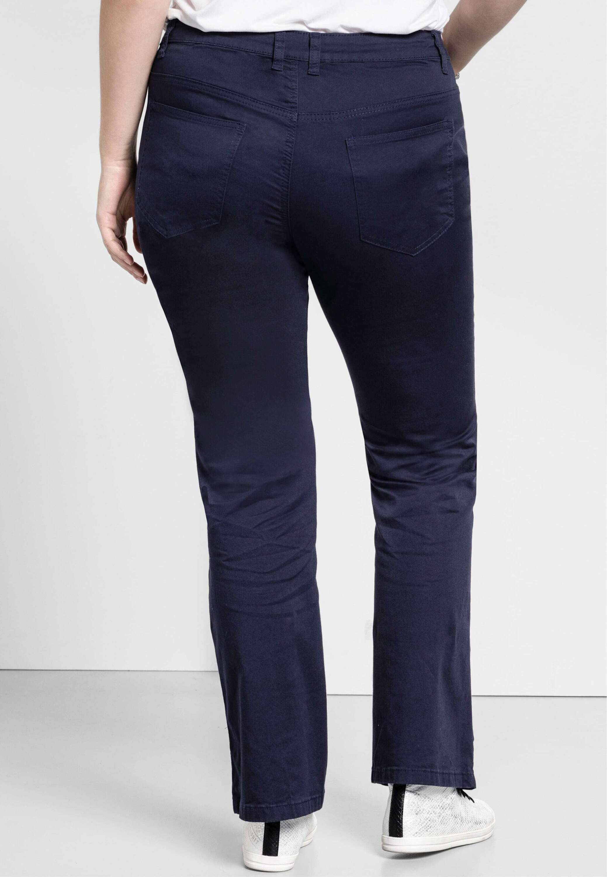 Sheego Jerseyhose Bootcut-Hose Elastische Twill-Qualität – Bild 2 von 5