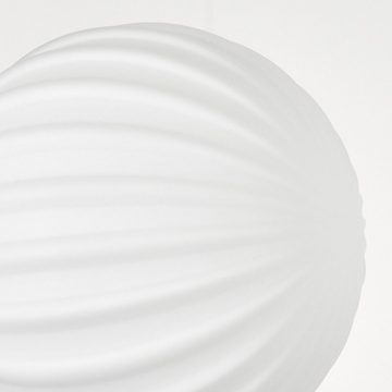 hofstein Deckenleuchte Deckenlampe aus Metall/Riffelglas in Schwarz/Weiß, ohne Leuchtmittel, retro Leuchte mit Glasschirmen (10,12,15cm), 8 xG9, ohne Leuchtmittel