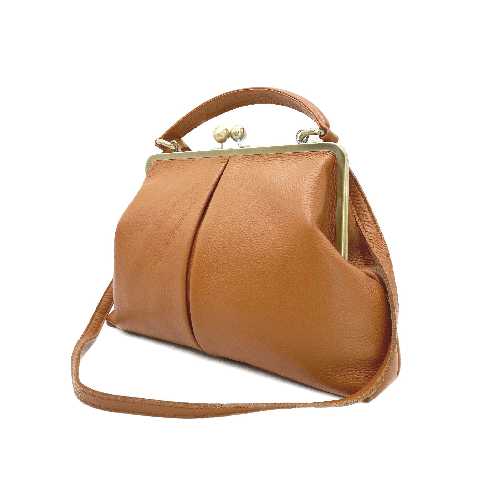 Taschenkinder Handtasche Handtasche Leder "Große Olive" Damentasche, Schultertasche, Vintage, Echtes Leder vom Rind, sehr weich und geschmeidig.