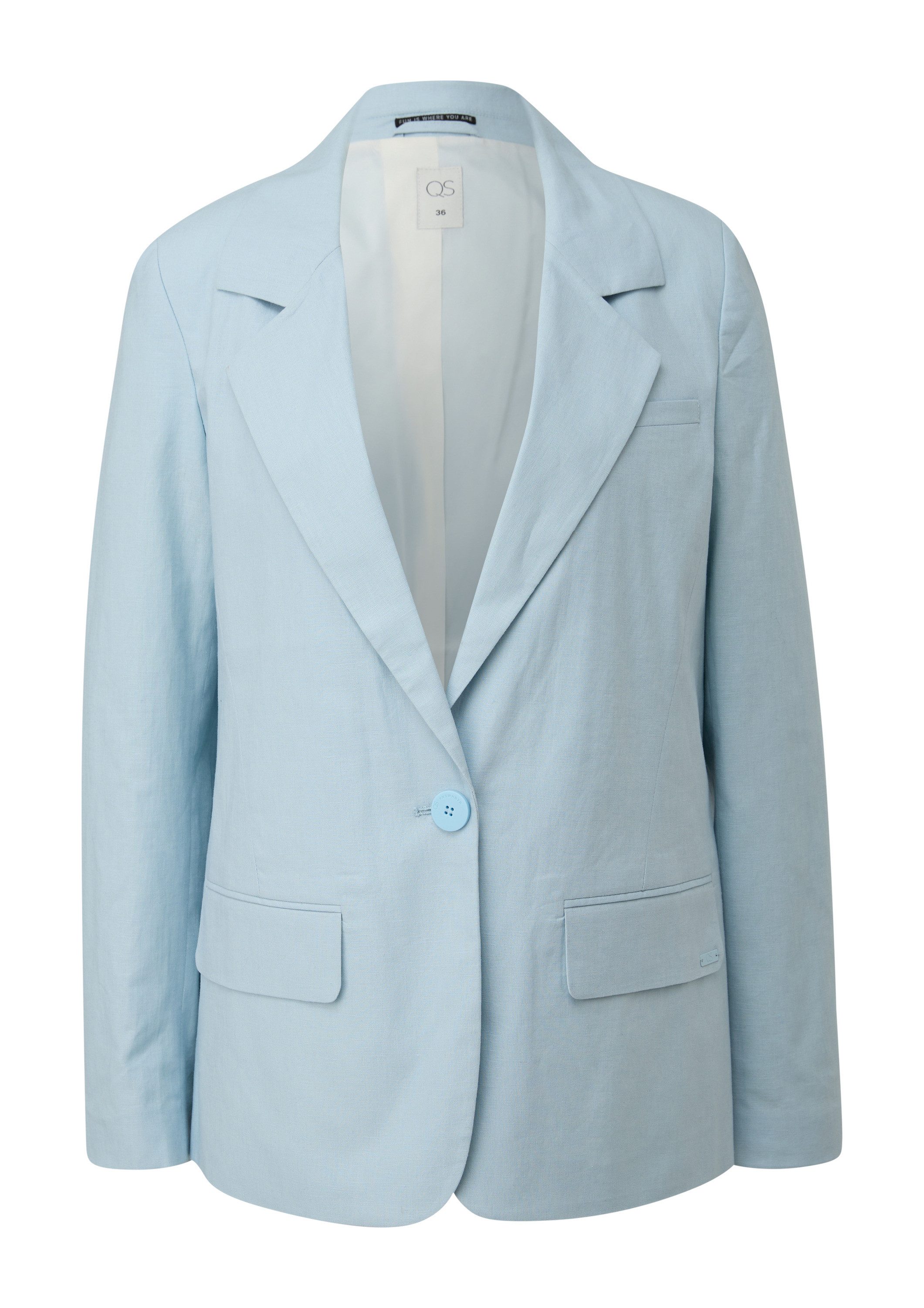 QS Jackenblazer Indoor-Blazer Blazer aus Leinenmix günstig online kaufen