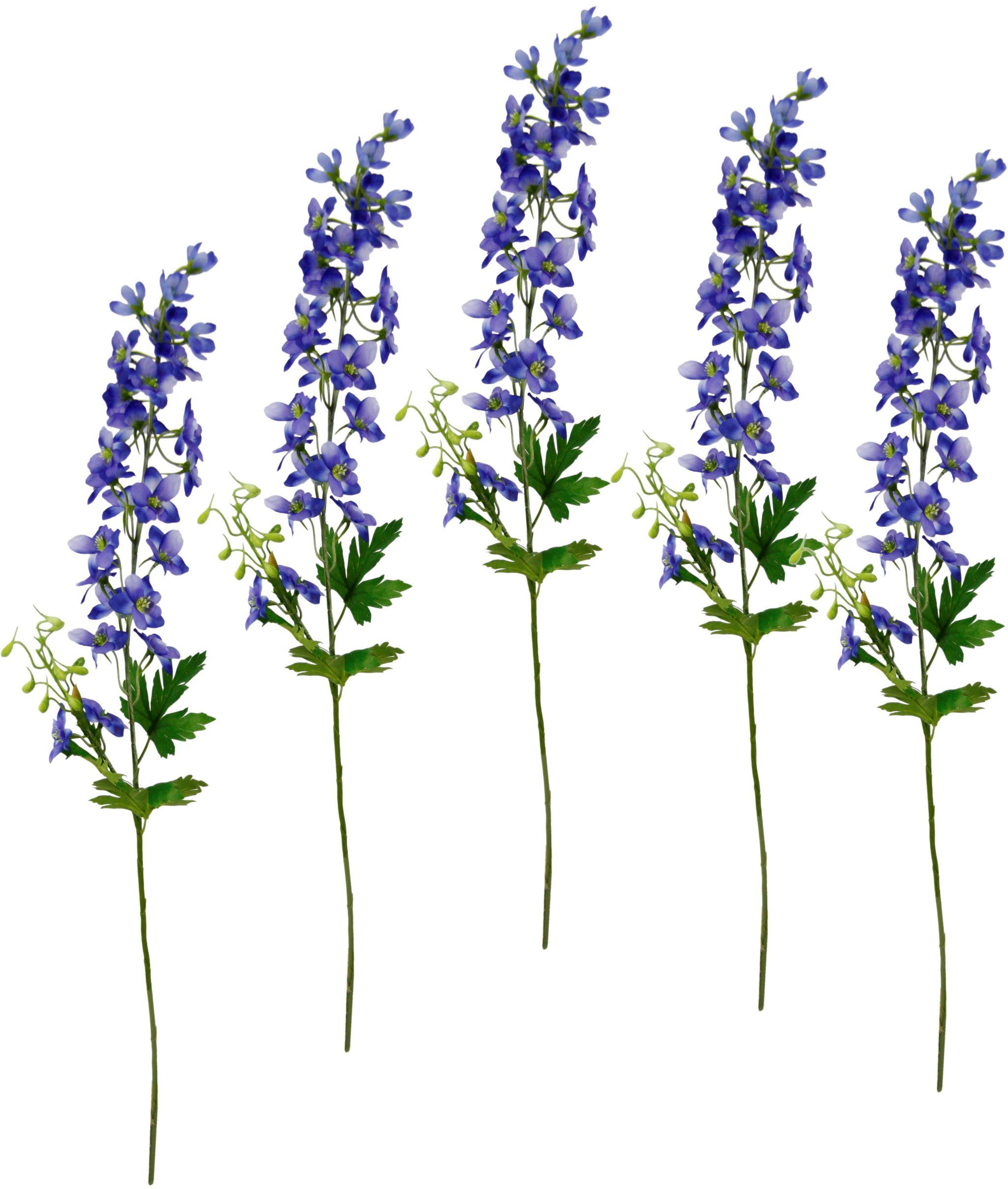 Kunstblume Delphinium, I.GE.A., Höhe 75 5er Set cm