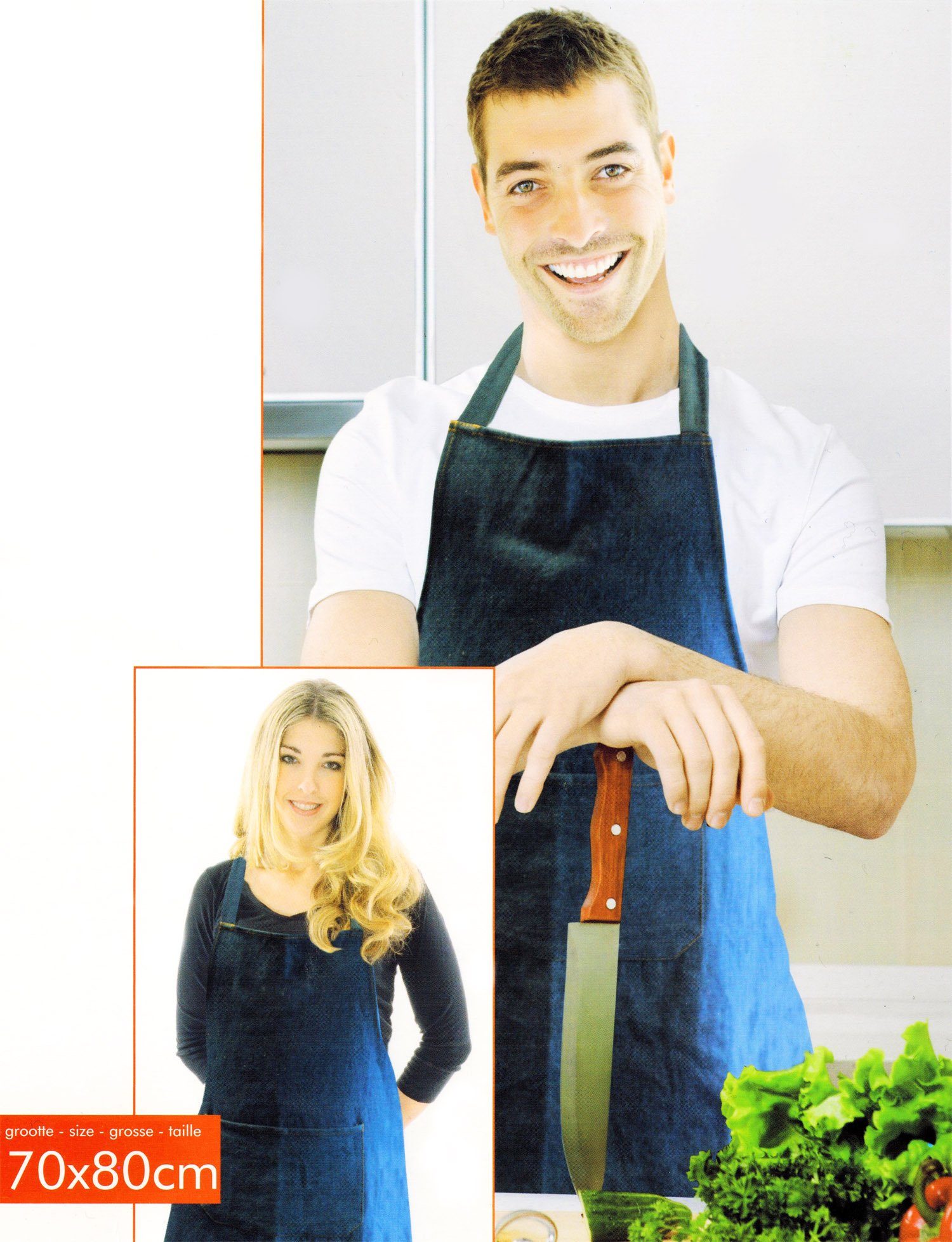 HIT Trading Kochschürze JEANS SCHÜRZE aus Jeansstoff 70x80cm Kochschürze Kü günstig online kaufen