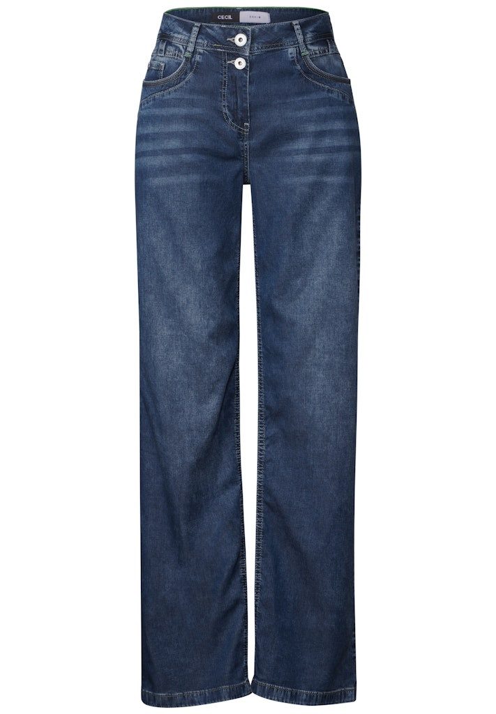 Bequeme Jeans Cecil / Da.Jeans / Style NOS Neele Lyocell Mid Bl