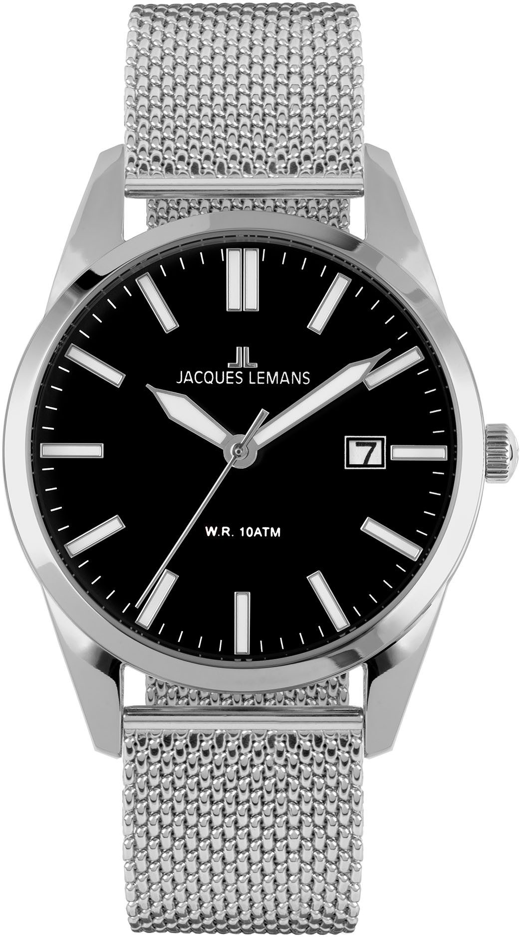 Jacques Lemans Quarzuhr Vienna 1-2002K, Armbanduhr, Herrenuhr, Damenuhr,Edelstahlarmband,bis 10 bar wasserd.
