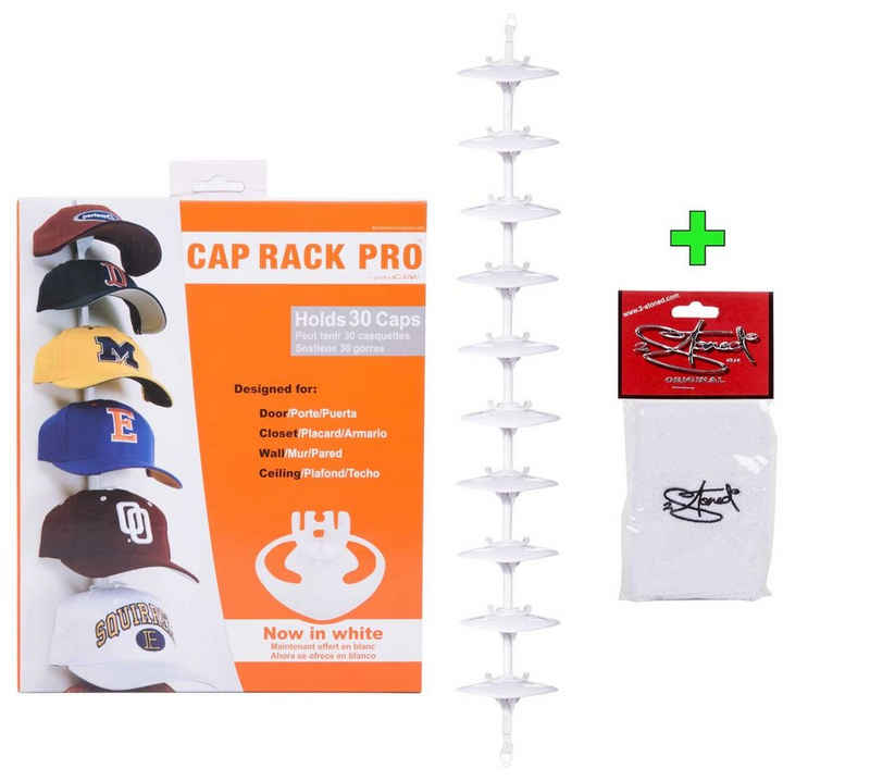 2Stoned Garderobenhalter Kappenhalter Caprack PRO mit 10 Clips + Zugabe von 2Stoned, zum Aufhängen von bis zu 30 Baseball Caps