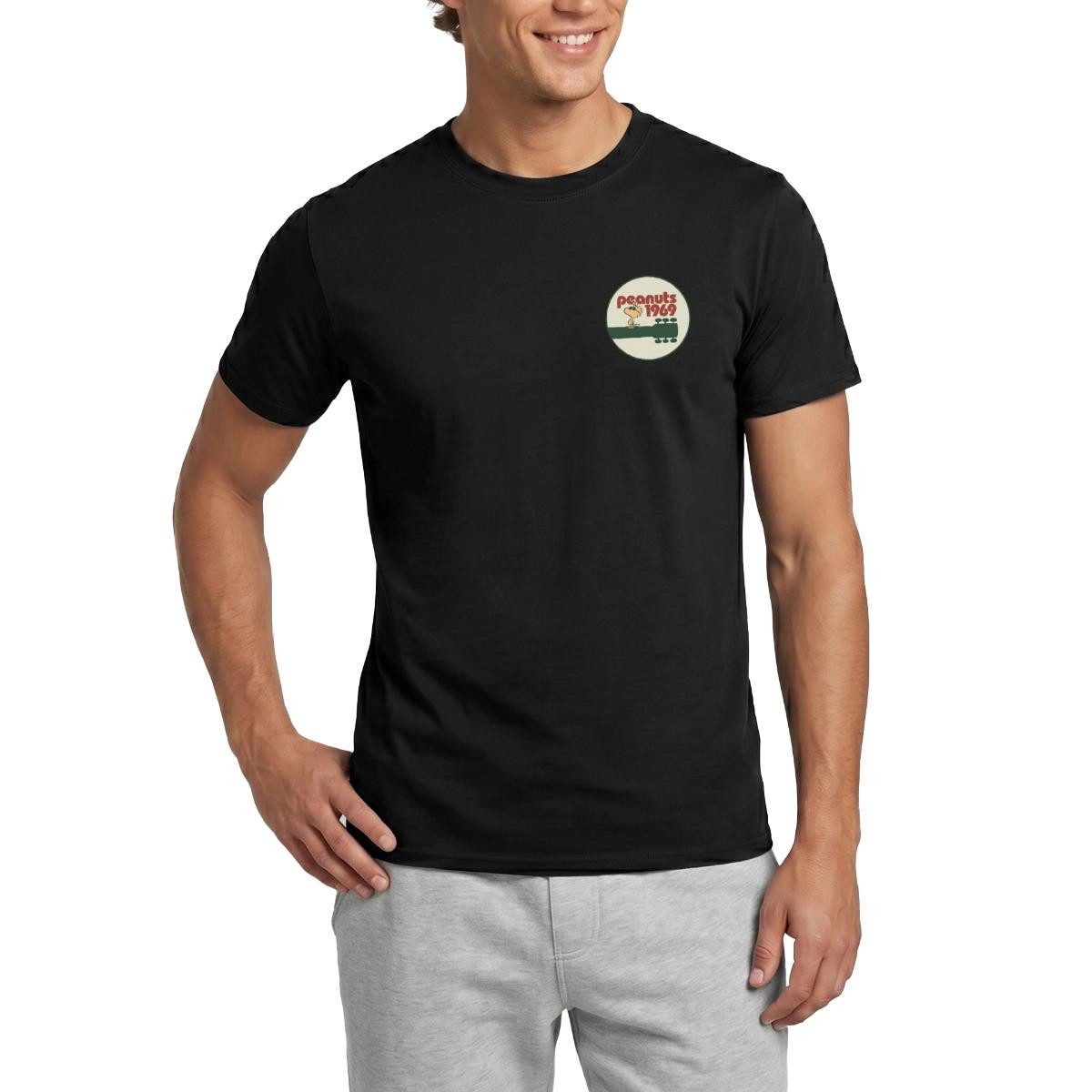 Spreadshirt T-Shirt Peanuts Woodstock Gitarre 1969 Musik Männer T-Shirt (1-tlg)