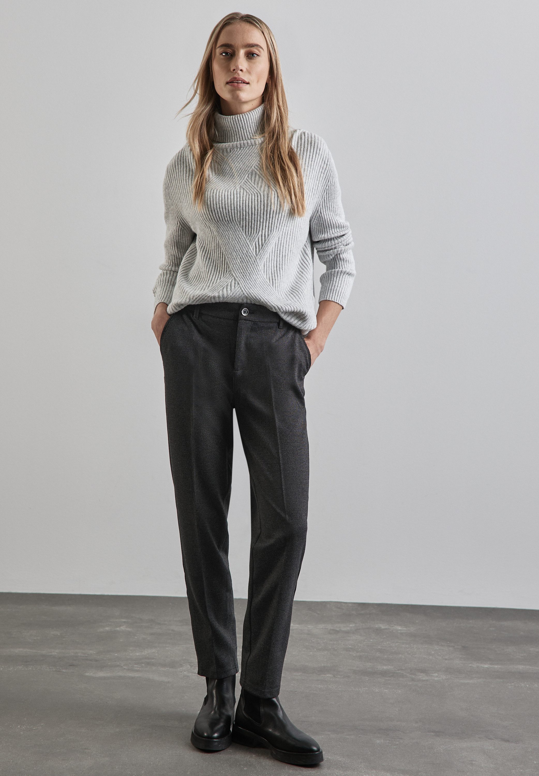 STREET ONE Chinohose mit Elastikbund