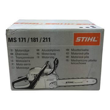 STIHL Benzin-Kettensäge Stihl MS 211 Motorsäge + 20 Profi C Sägeketten (35 cm) 3/8P