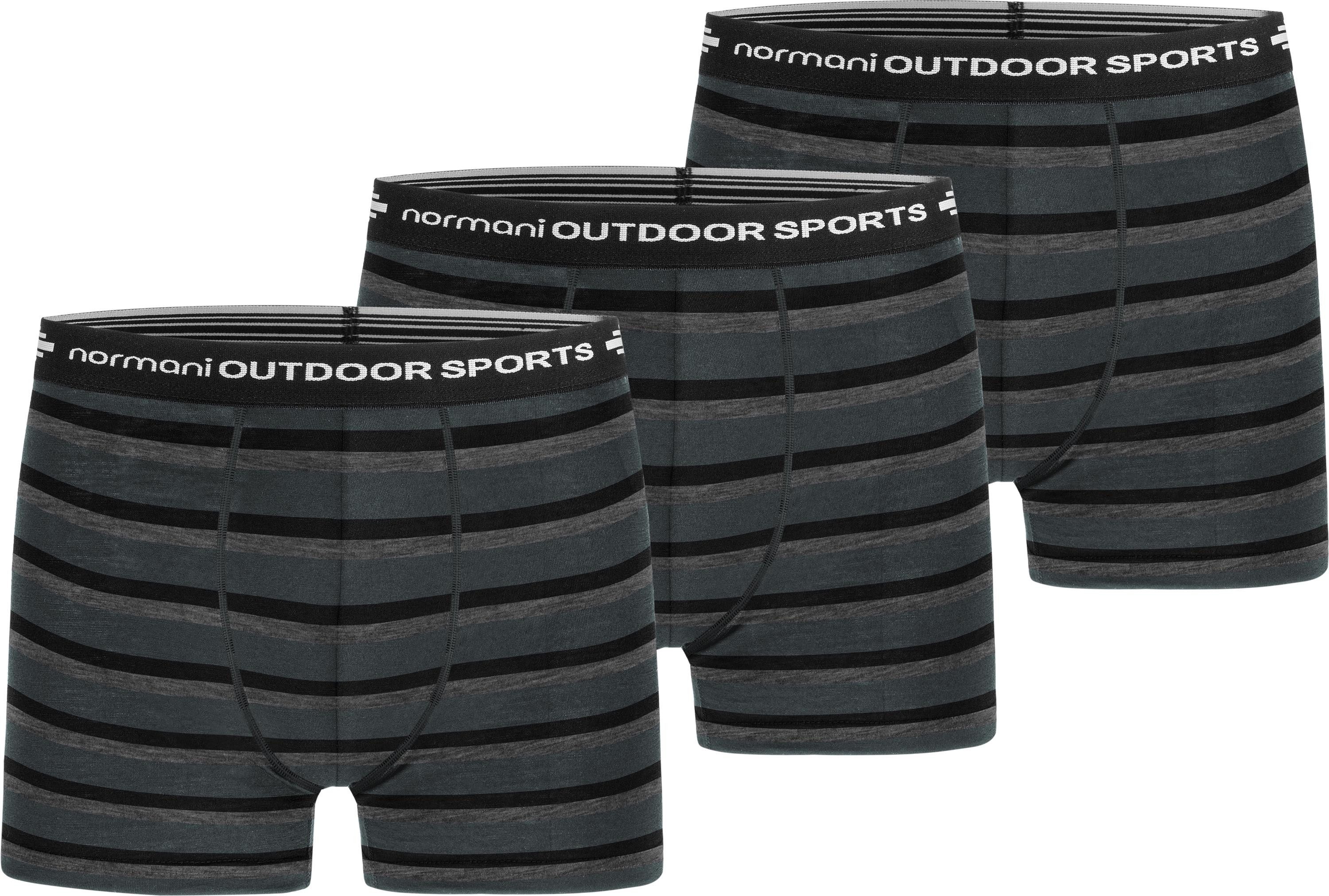 normani Retro Boxer 3er Pack Herren Merino Boxershorts Unterhose Sportunterhose Funktionsunterwäsche aus 100% Merinowolle