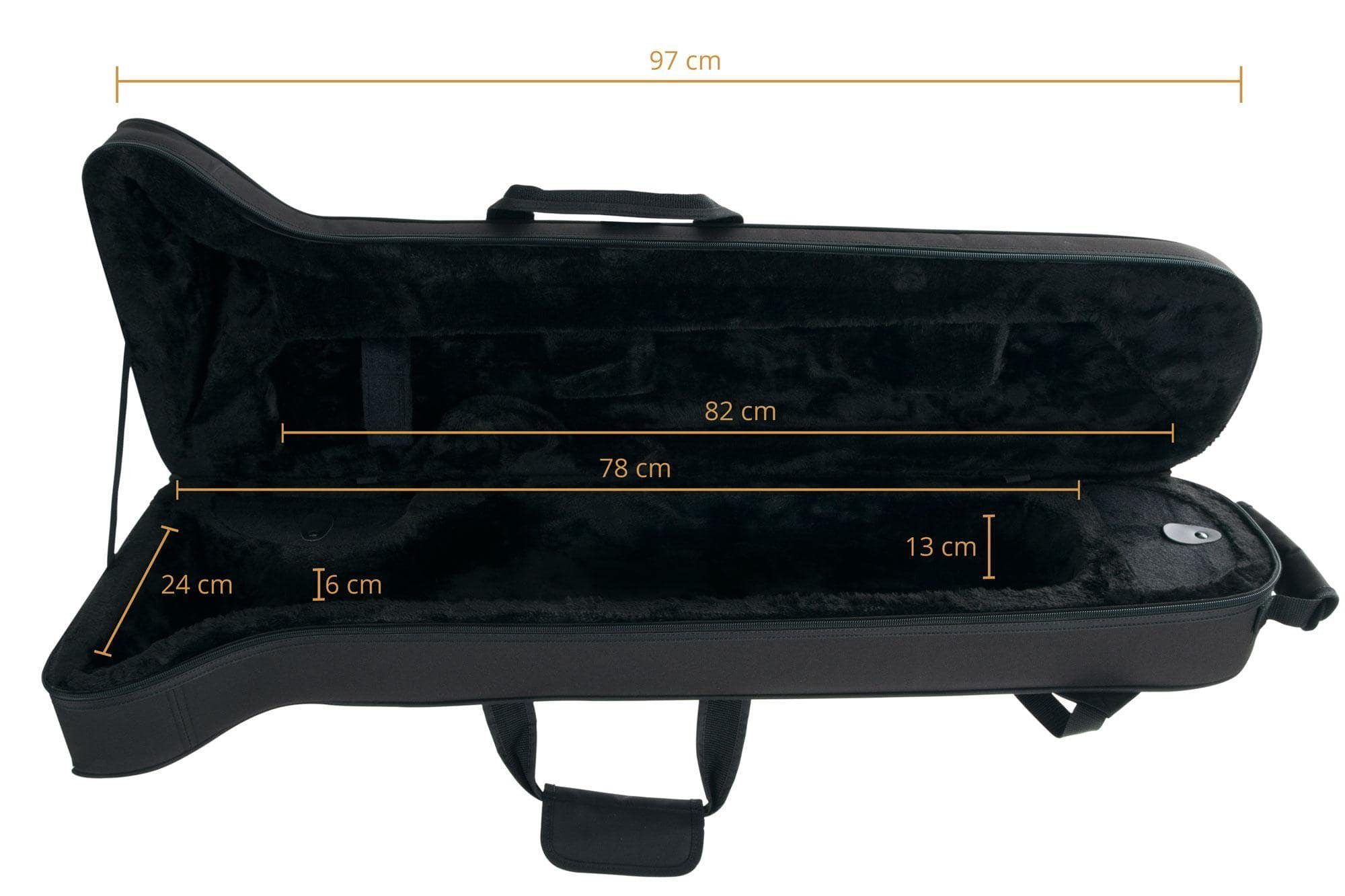 Classic Cantabile Posaune Leichtkoffer für Posaune, Reiß- und wasserfestes Außengewebe