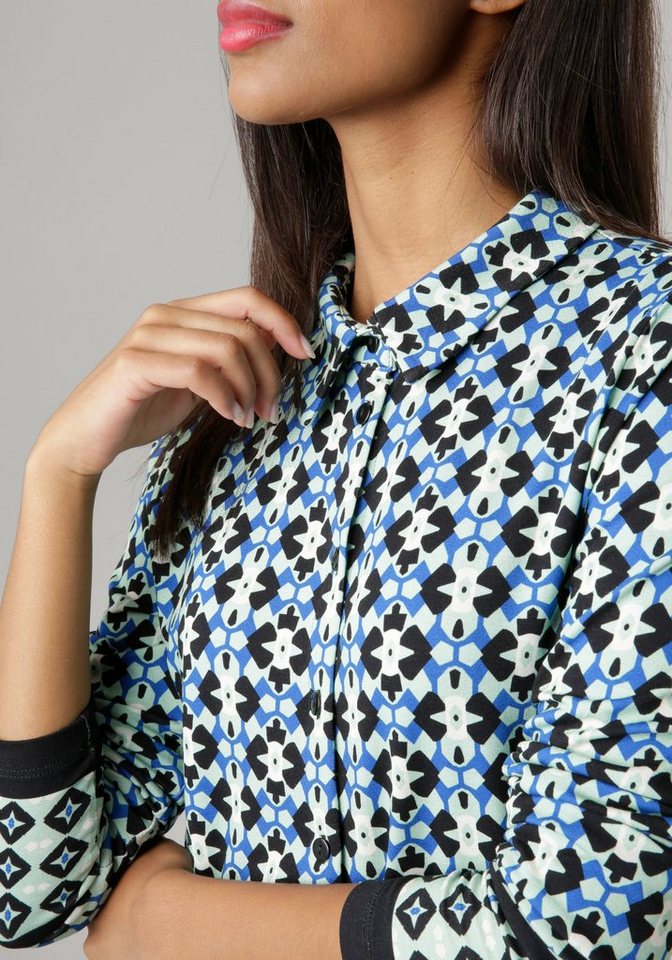Aniston SELECTED Hemdbluse in elastischer Jerseyqualität - NEUE KOLLEKTION