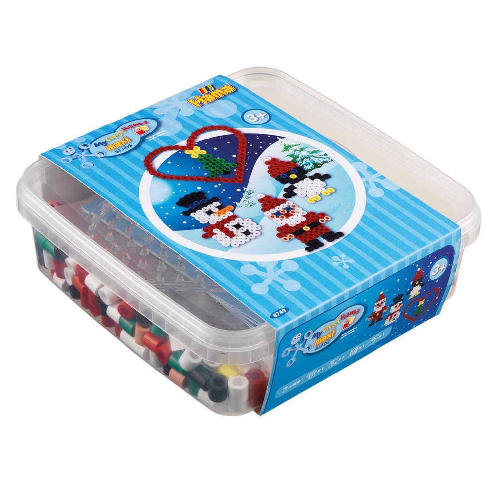 Dan Import Bügelperlen Hama Bügelperlen maxi Box Weihnachten 600 Stück Box