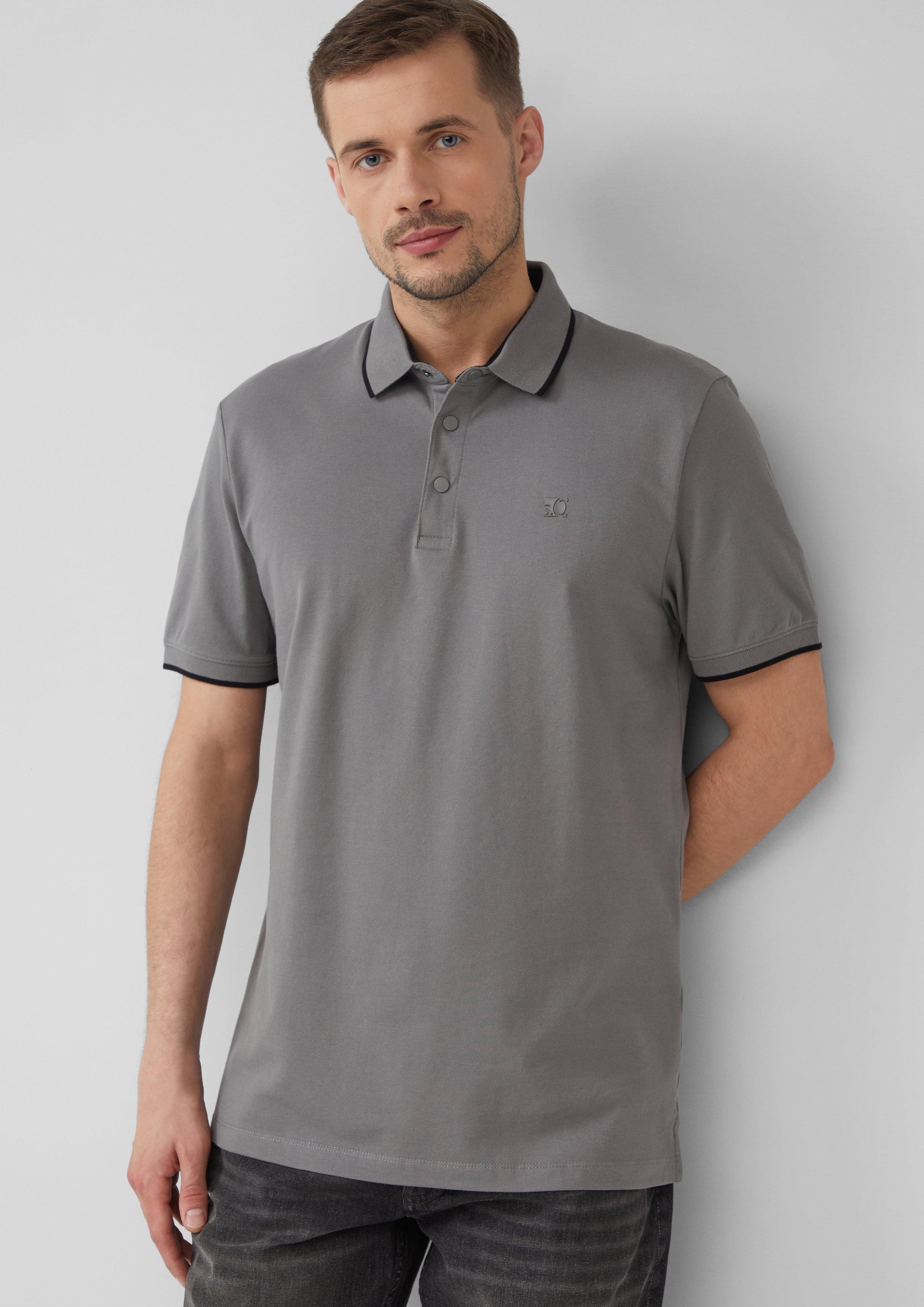s.Oliver Kurzarmshirt Sportives Piqué-Poloshirt mit Kontrast-Details günstig online kaufen