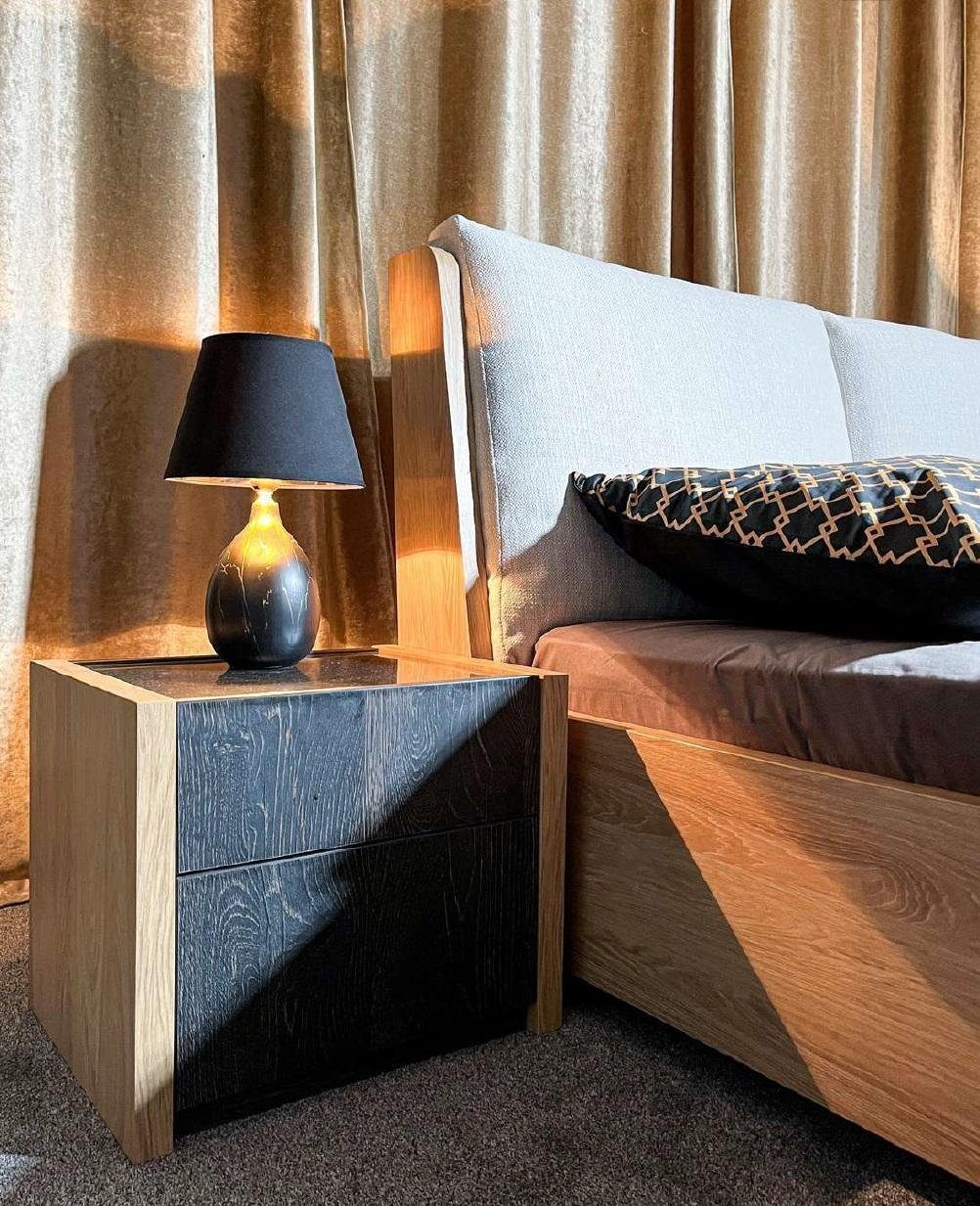 JVmoebel Nachttisch Nachttisch Schlafzimmer Elegantes Design Luxus Holz  Holz Nachttische (1-St., 1x nur Nachttisch), Made in Europa