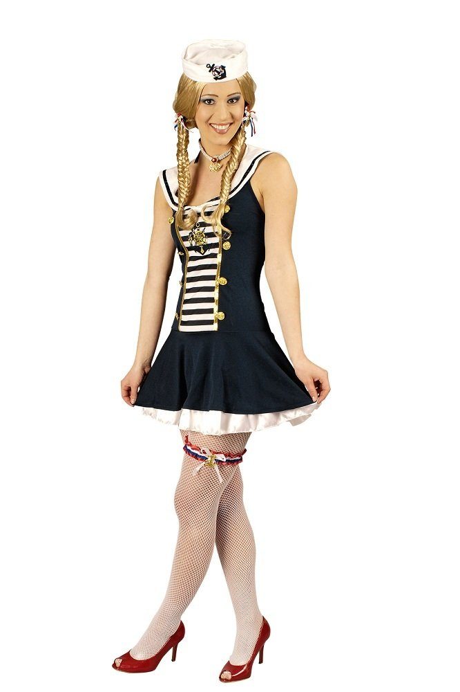 Das Kostümland Kostüm Matrosin Kostüm Jenny - Süßes Damen Matrosen Kleid  mit Hut