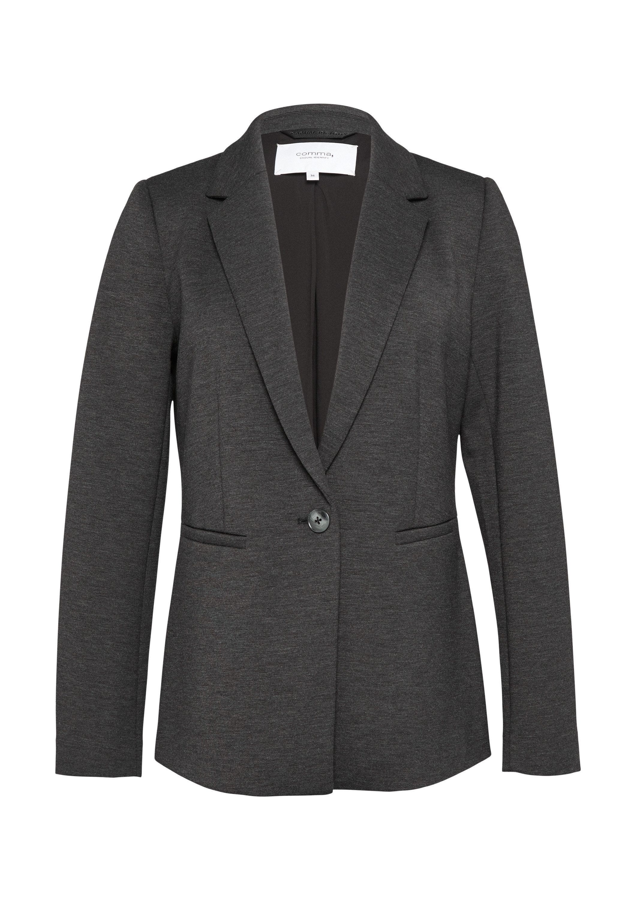 comma Jackenblazer Indoor-Blazer Taillierter Jersey-Blazer mit Leistentasch günstig online kaufen