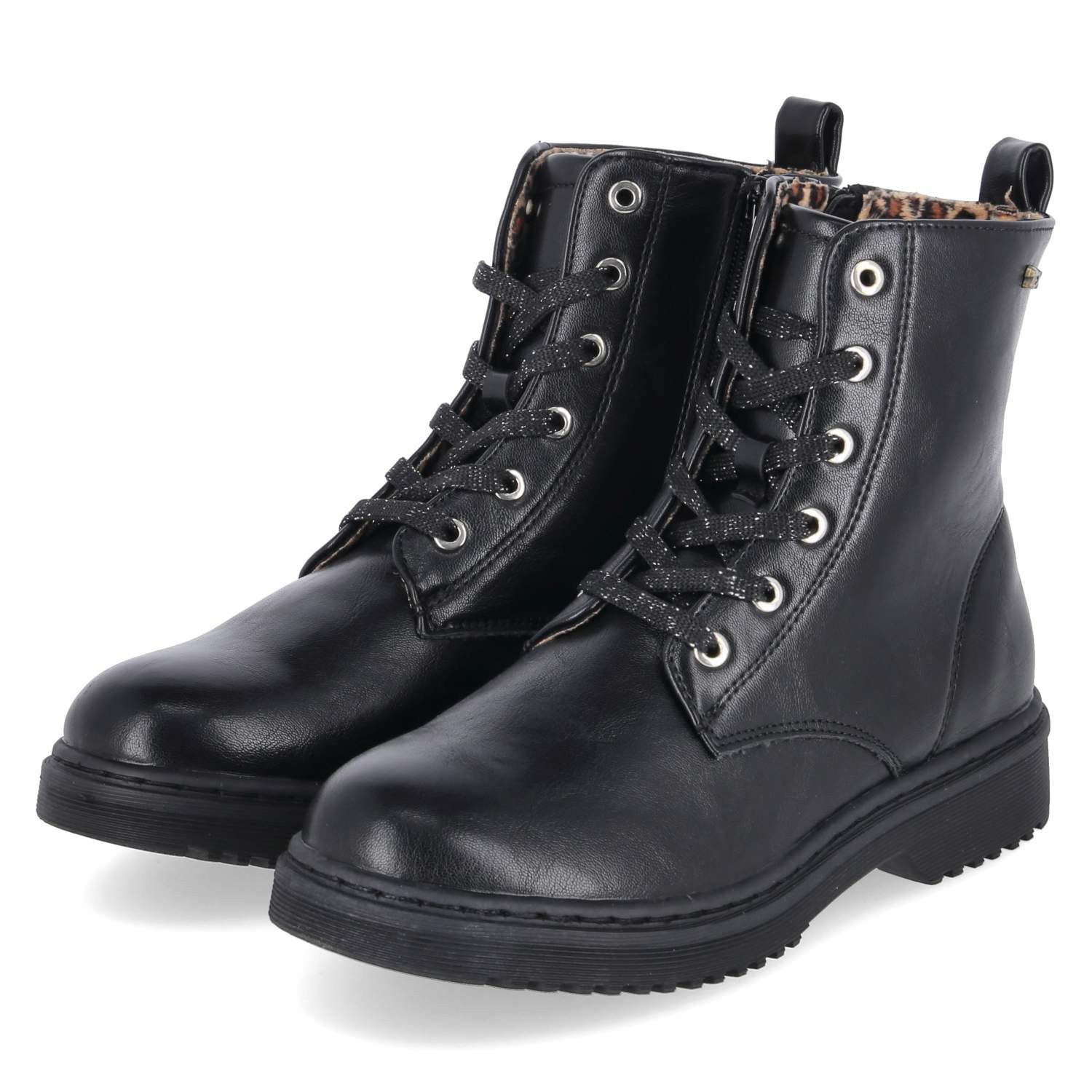 Indigo Indigo Schnürboots 452357000 Black Mädchen Synthetik black Winterstiefel