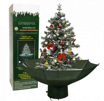 MONOPOL® Künstlicher Weihnachtsbaum Weihnachtsbaum mit Schneefall Schnee Licht Musik 75 cm, grün