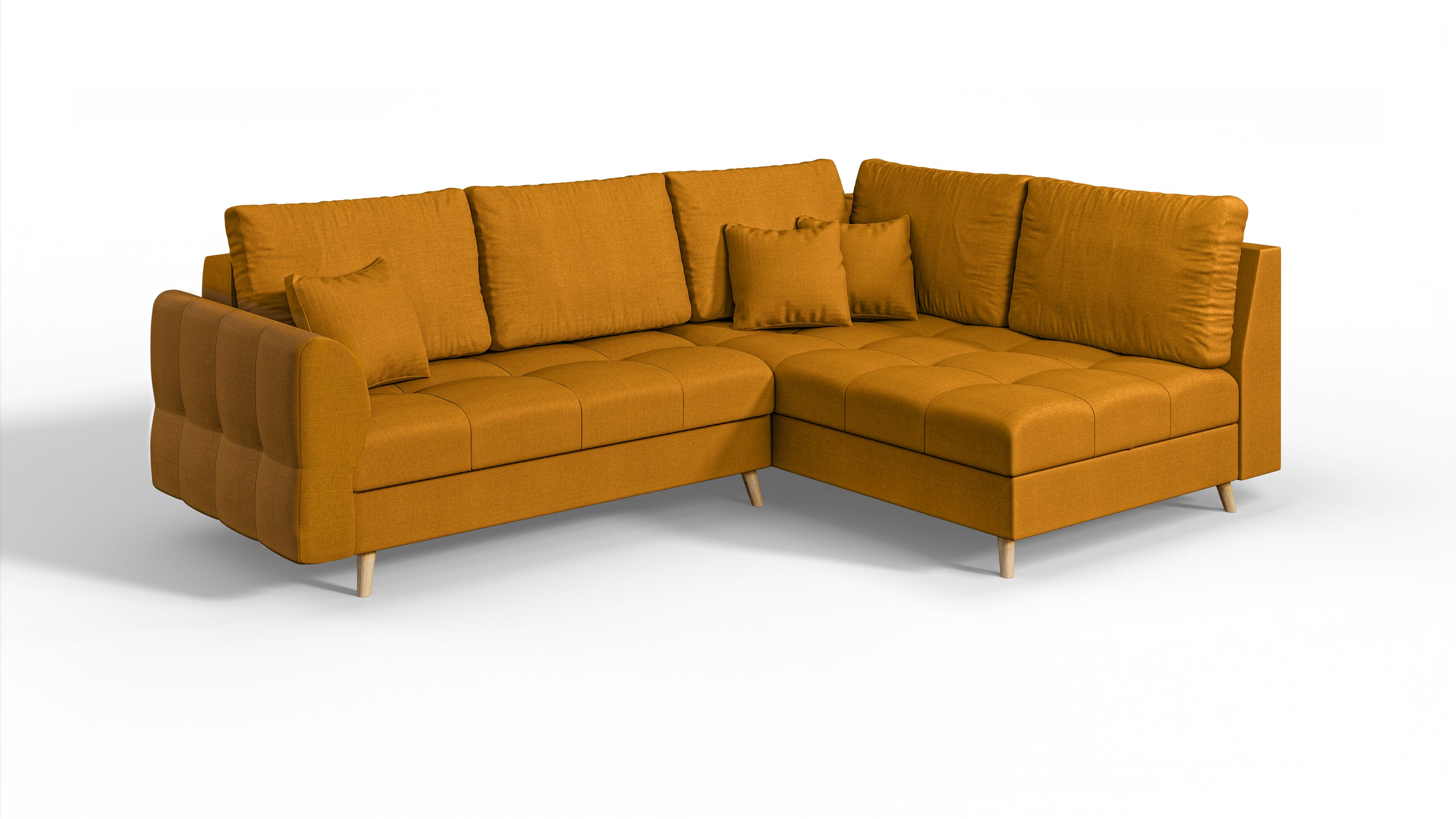 S-Style Möbel Ecksofa Cuba mit Holzfüßen günstig online kaufen