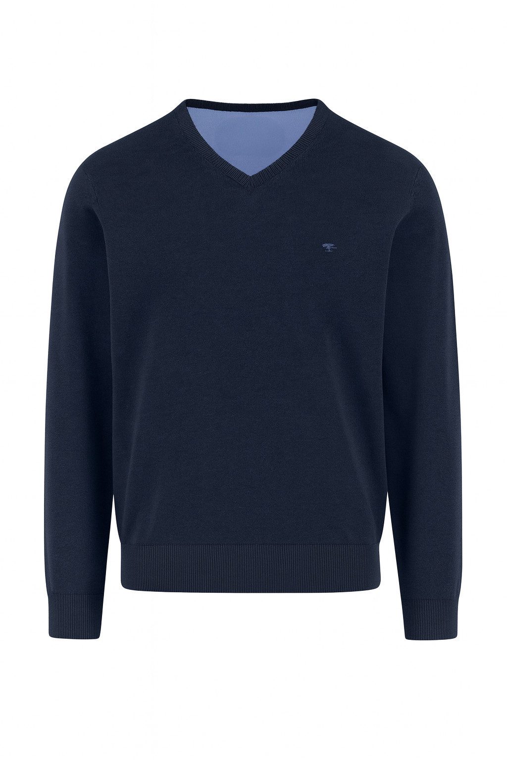 FYNCH-HATTON Strickpullover V-Neck, Superfine navy günstig online kaufen