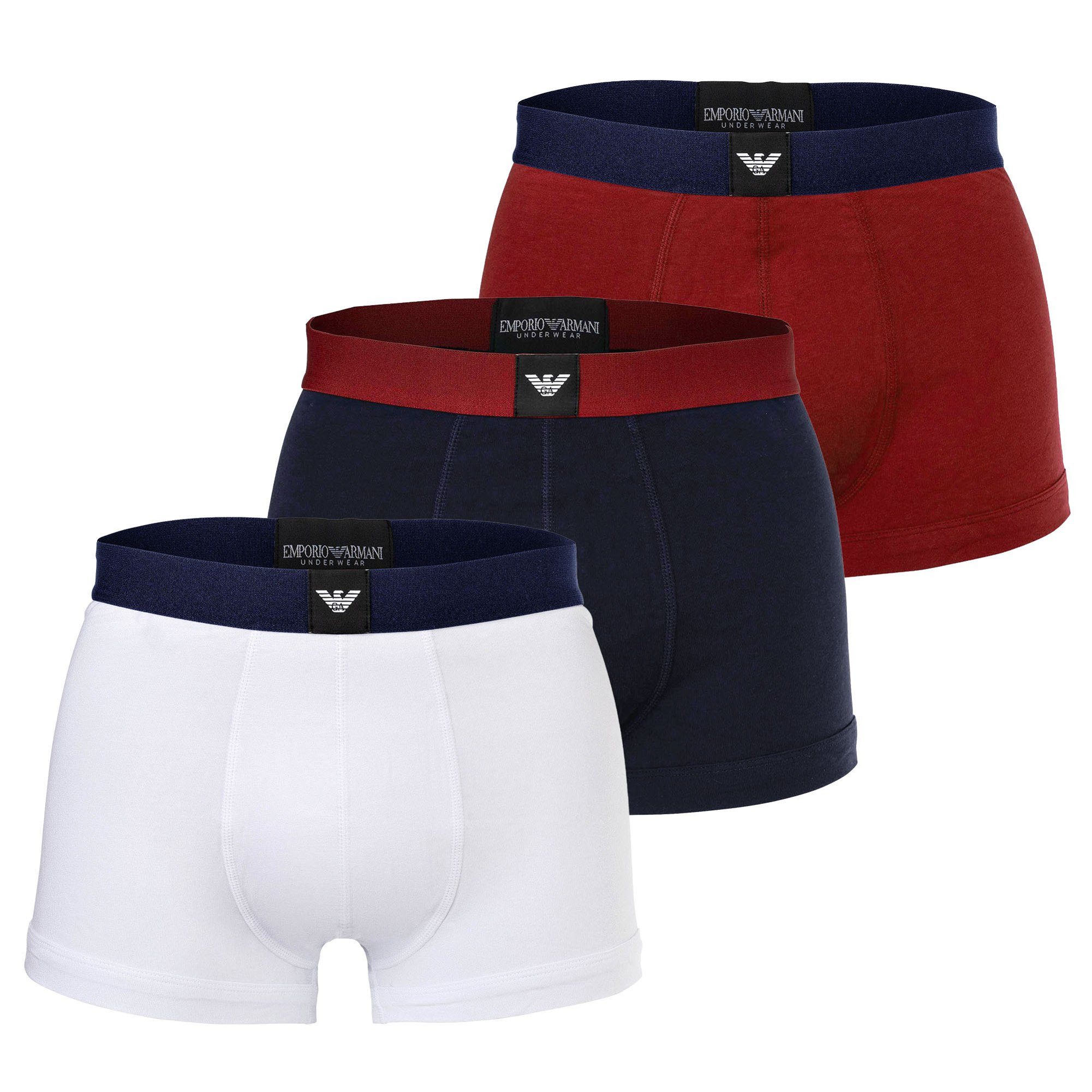 Emporio Armani Boxer Herren Boxershort 3er Pack Baumwolle (Packung, 3er Pack)