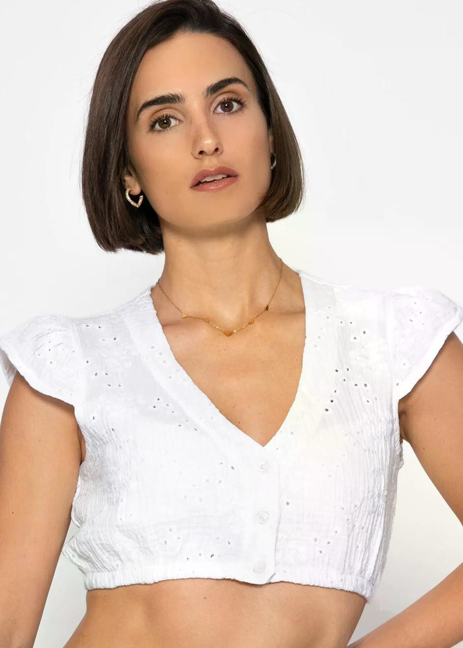 SASSYCLASSY Dirndlbluse Dirndlbluse aus Musselin mit günstig online kaufen