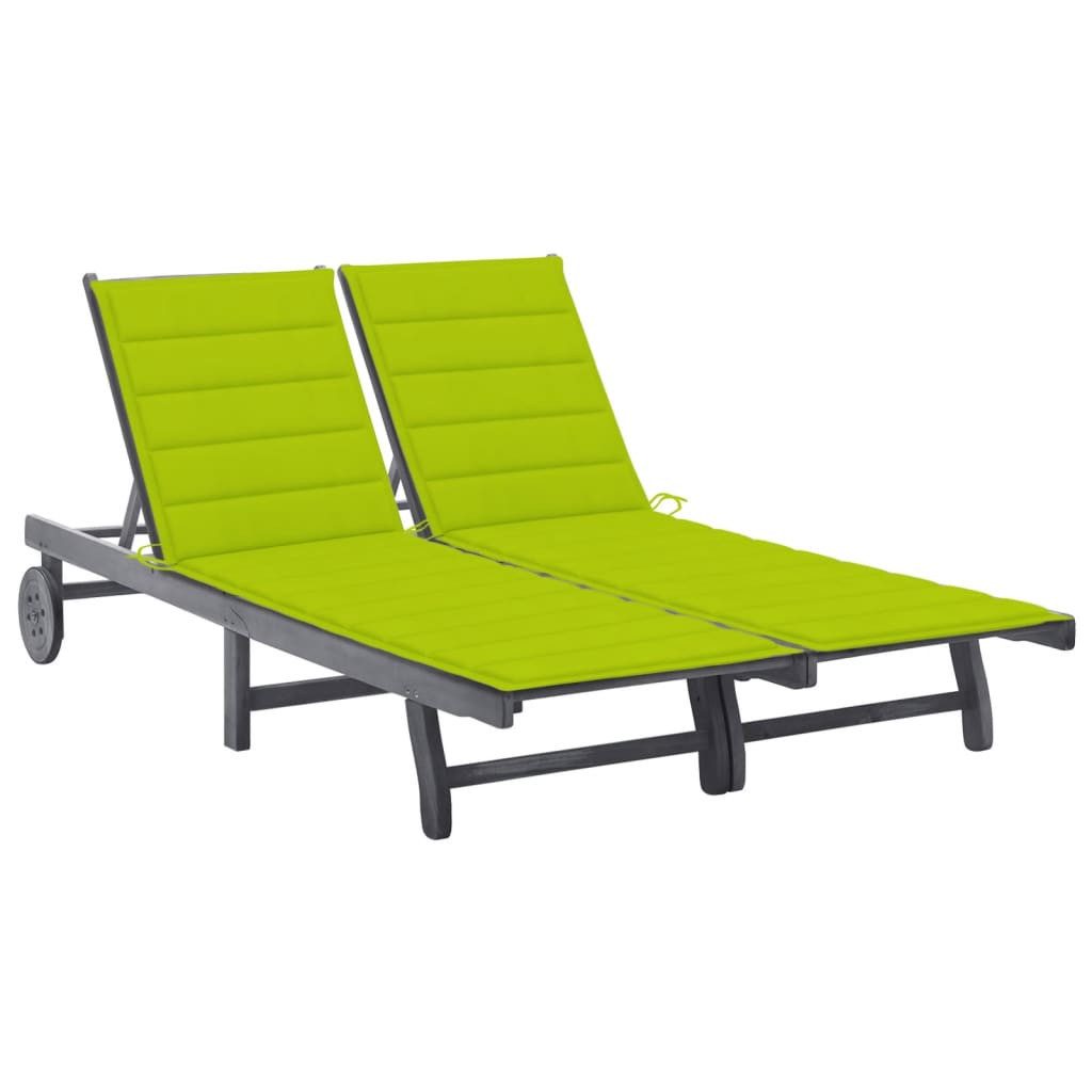 vidaXL Gartenliege 200 x 123 x 85 cm Doppelliege Gartenliege 2-Personen Sonnenliege Aufla