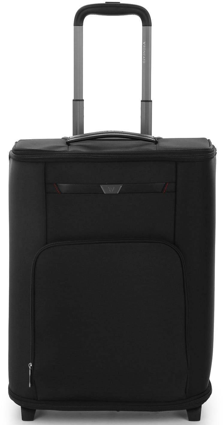 RONCATO Kleidersack BIZ 4.0 Kabinentrolley-Kleidersack auf Rollen, schwarz mit Kleiderbügel in der Kabine | Weichschalenkoffer