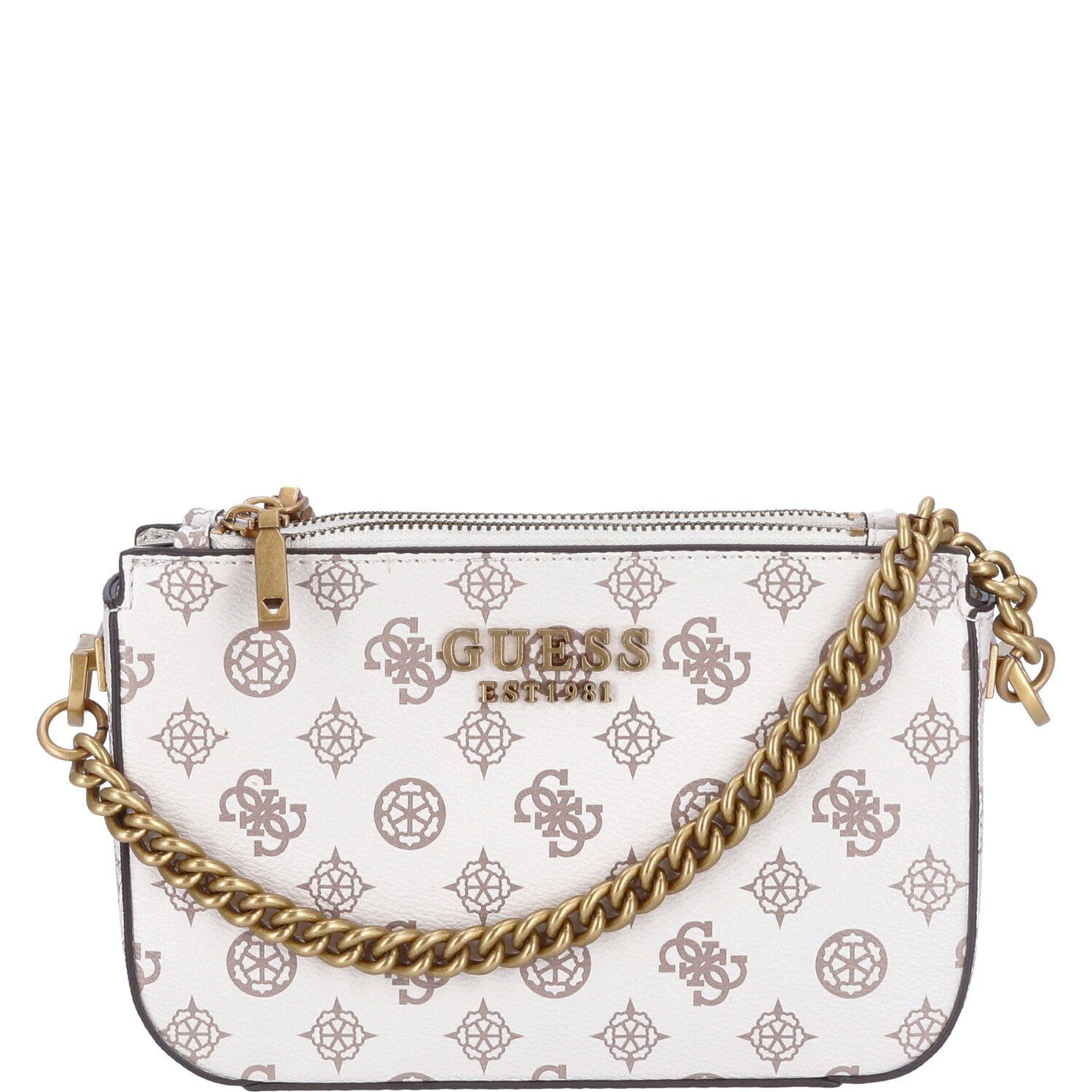 Guess Umhängetasche GUESS Damen Umhängetasche Fynna Cream Logo (1, 1-tlg., 1)