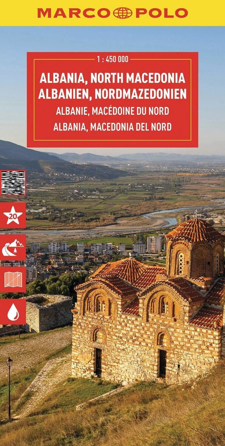 MARCO POLO Reisekarte Albanien, Nordmazedonien 1:450.000 / diverse