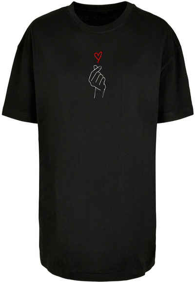 Merchcode T-Shirt Merchcode Damen Ladies K Heart Oversized Boyfriend Tee (1-tlg)