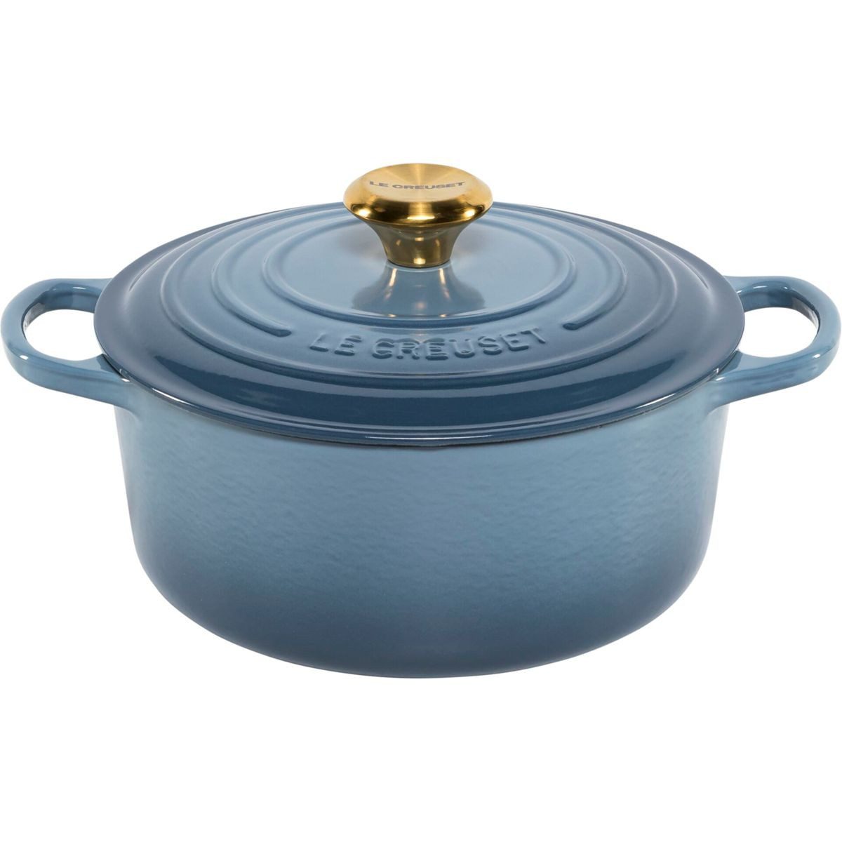 LE CREUSET Kochtopf Signature Bräter rund 24 cm chambray