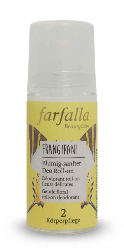 Farfalla Deo-Roller Blumig-sanfter Deo Roll-on Frangipani 50 ml, 1-tlg.