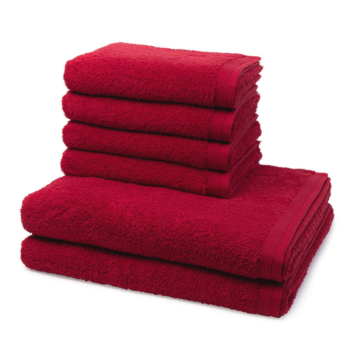 Möve Handtuch Set Superwuschel, Walkfrottee (Spar-Set, 6-St), 4 X Handtuch 2 X Duschtuch im Set - Baumwolle - Saugstark