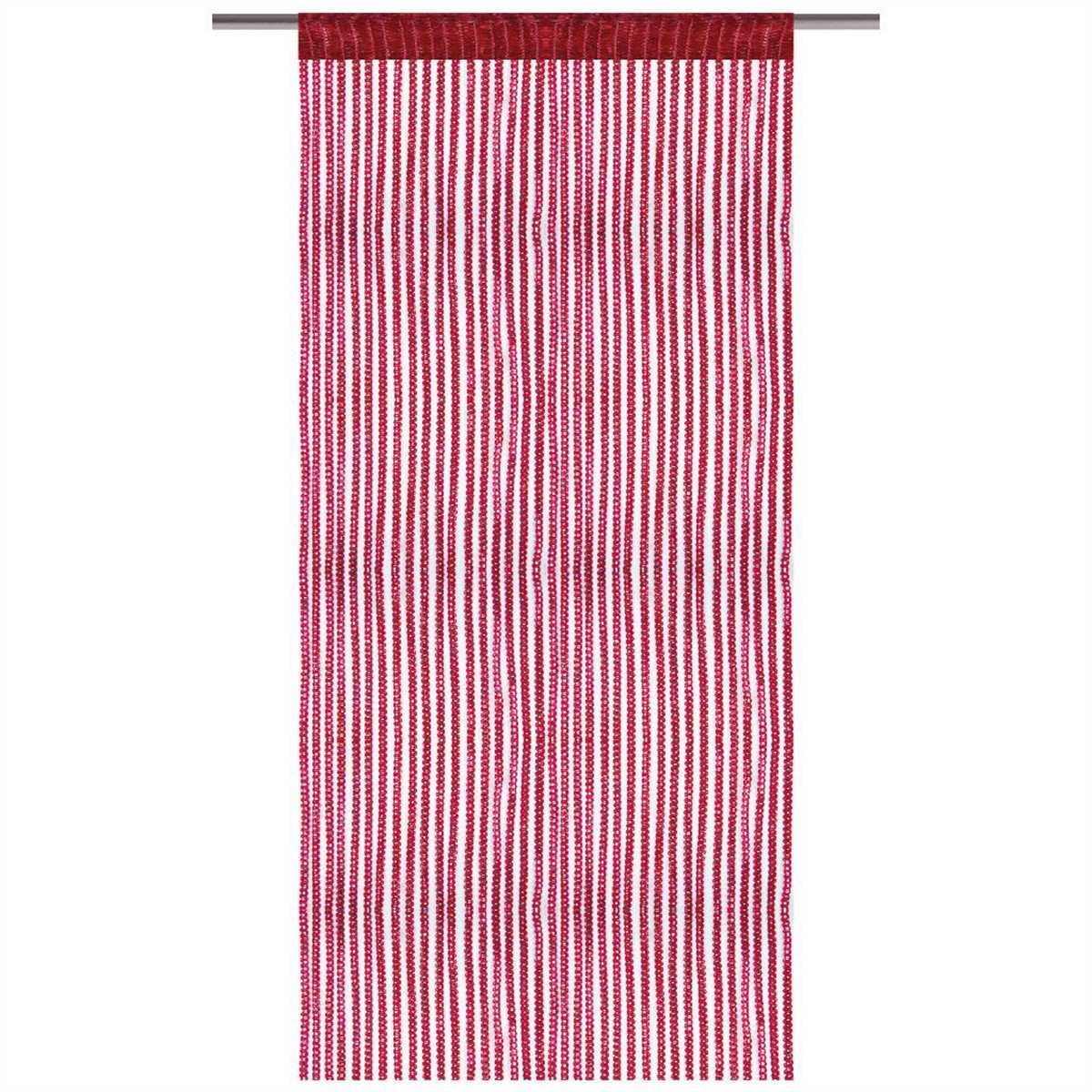 Bestlivings Fadenvorhang, Stangendurchzug, halbtransparent, Fadengardine mit Stangendurchzug (90 x 200cm bis 300 x 250cm)