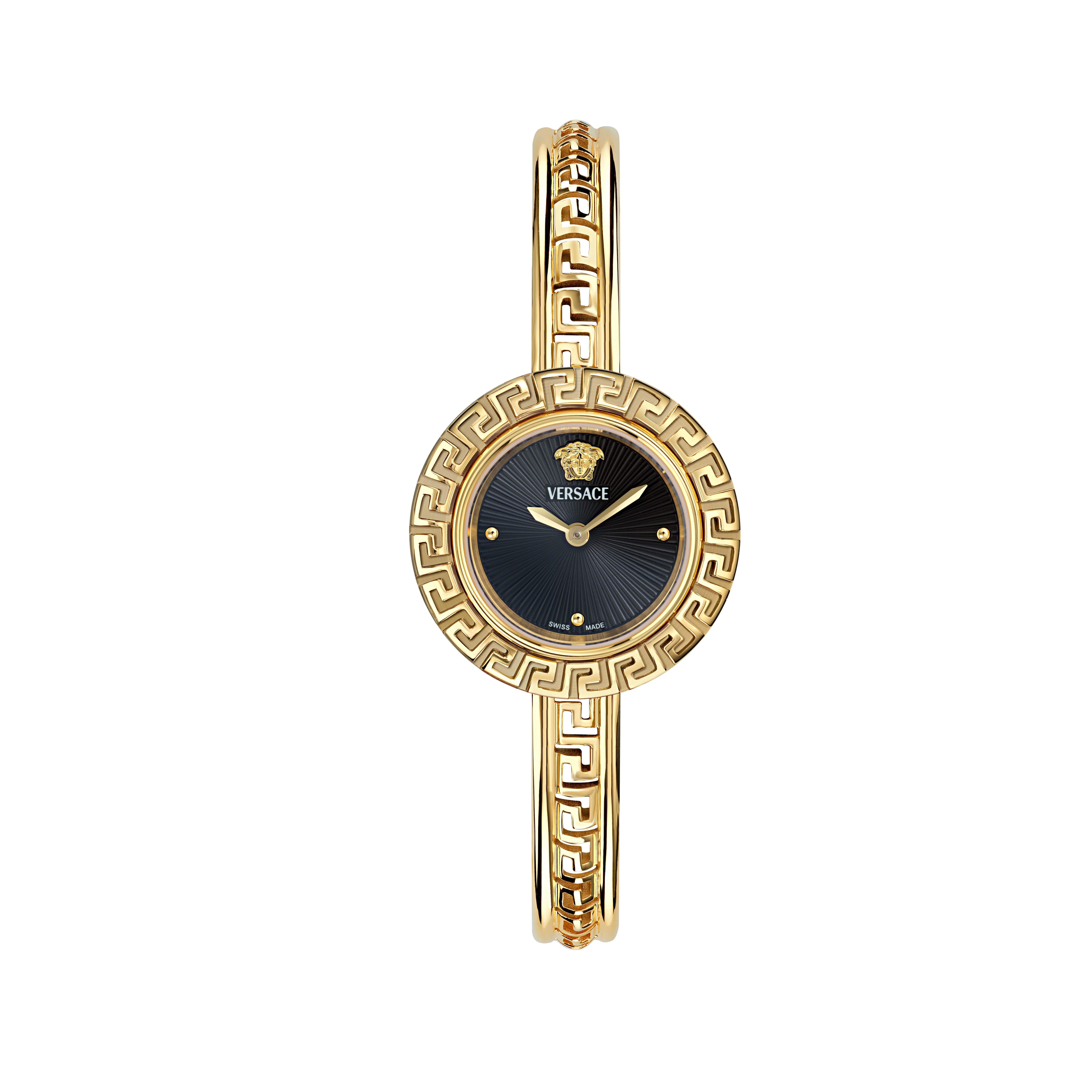 Versace Quarzuhr GRECA PENDANT VE5I00226, (Set, 3-tlg., mit Wechselarmband und Kette), Armbanduhr, Damenuhr, Swiss Made, Ideal auch als Geschenk, analog