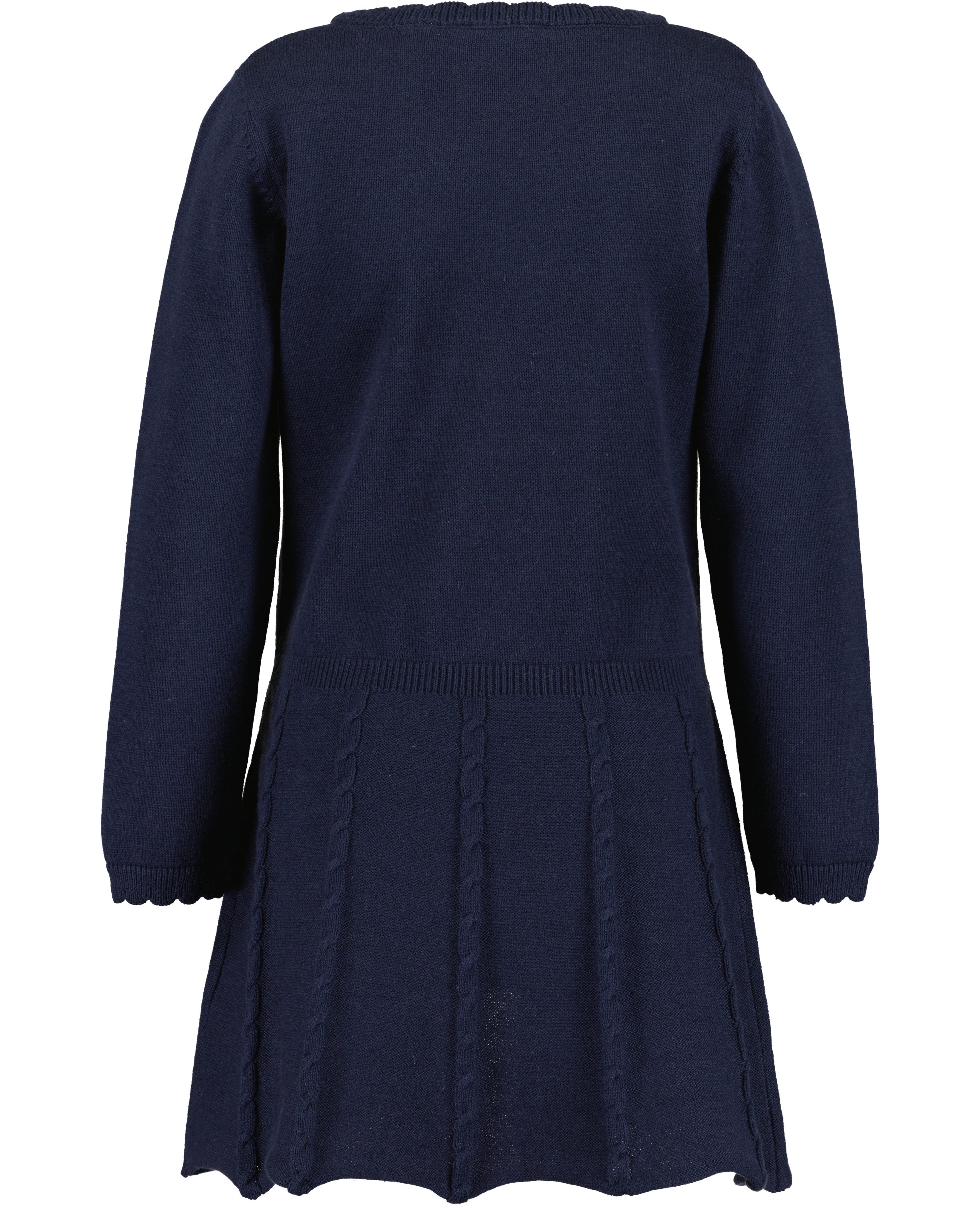 Blue Seven Strickkleid mit Zopfstrickdetails und süßen Kanten in Häkeloptik