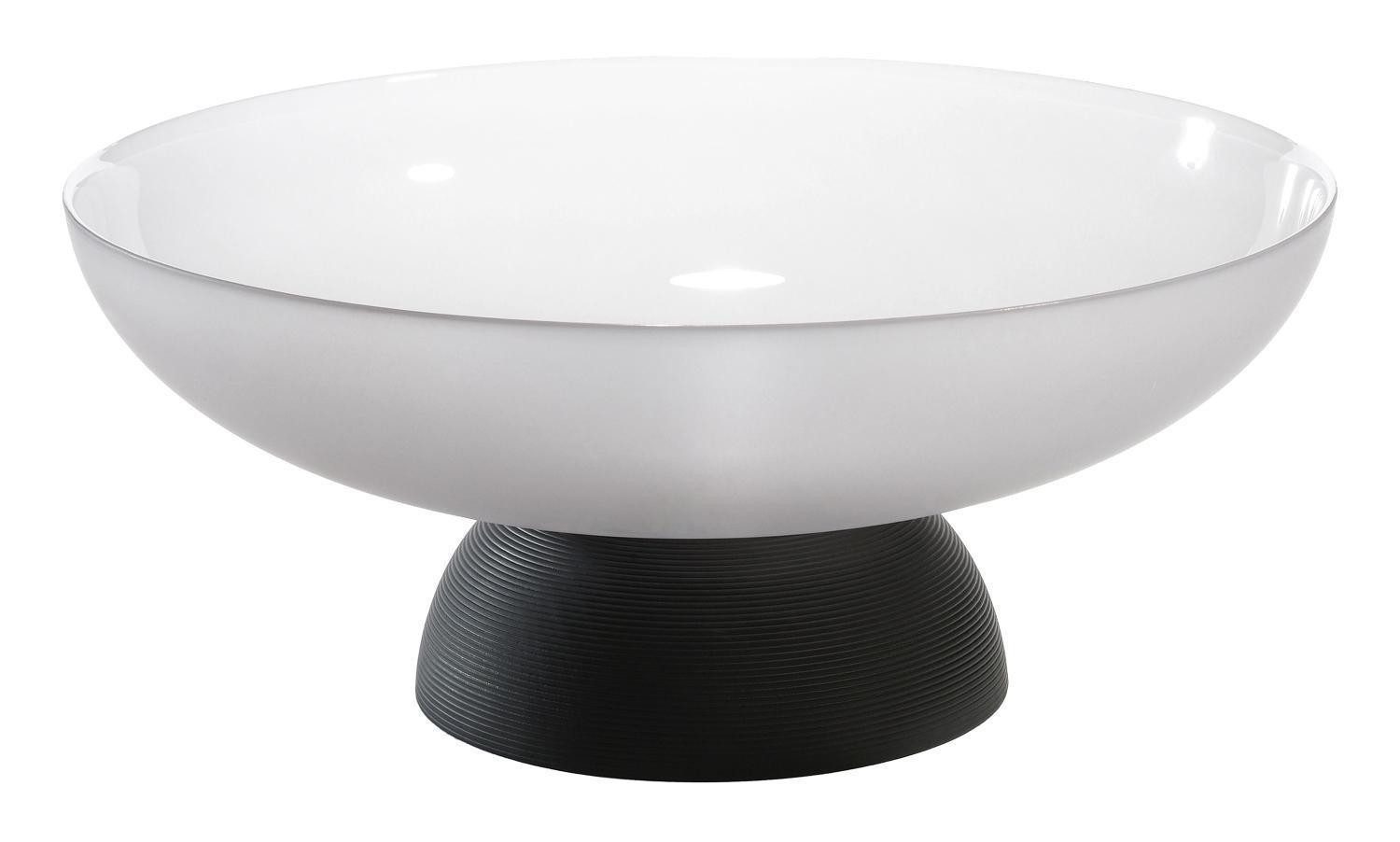 casa NOVA Dekoschale MELENE, Ø 29,5 cm, Schwarz, Weiß, Glas, (1 St), mit St günstig online kaufen