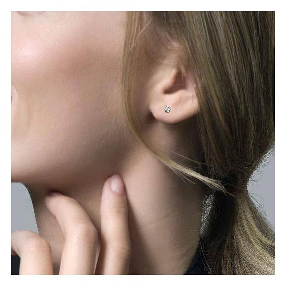 Blush Paar Ohrstecker BLUSH Ohrstecker 14 Karat Weißgold mit Zirkonia 7256WZI