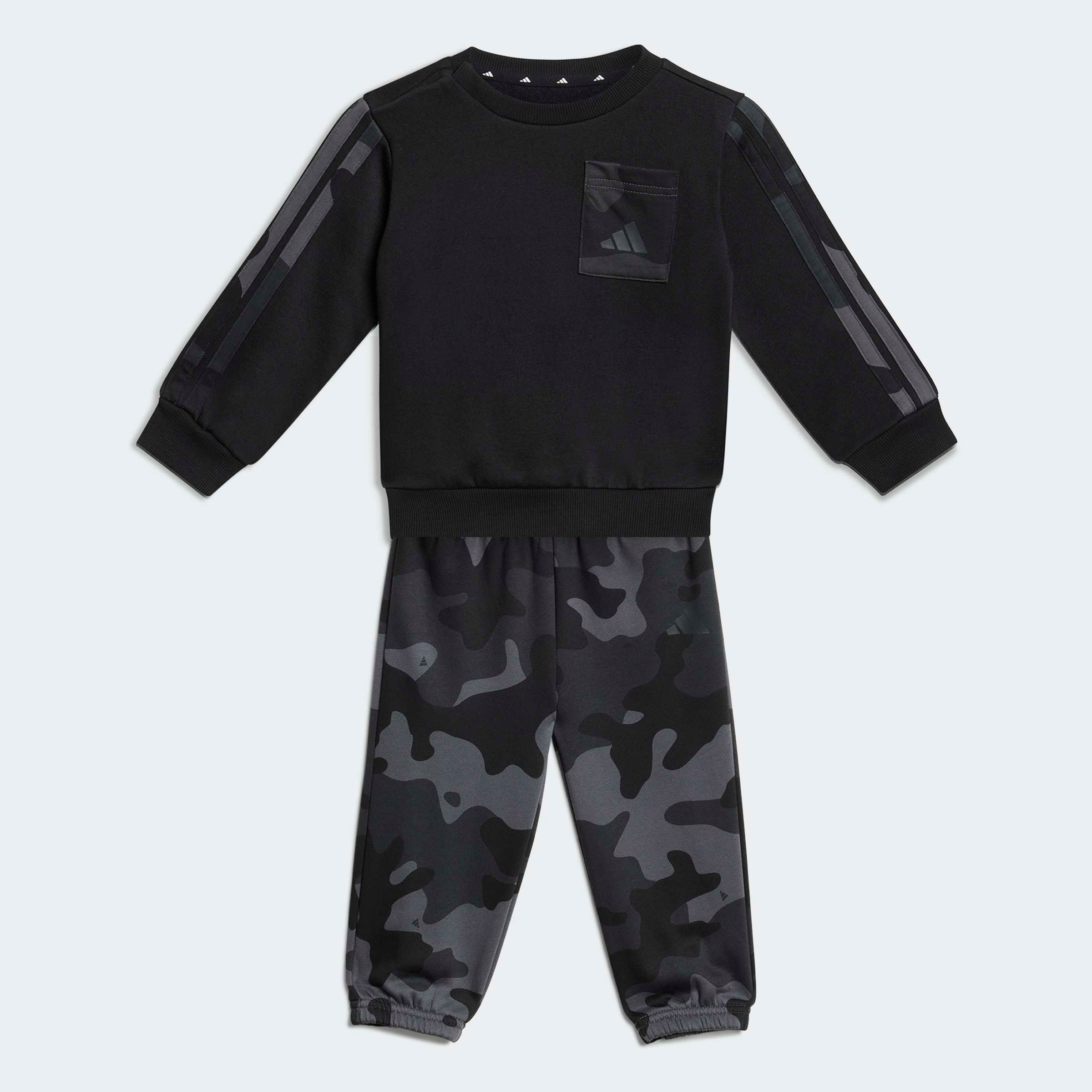 adidas Sportswear Trainingsanzug SEASONAL ESSENTIALS CAMO FLEECE FRENCH TERRY KINDER (2-tlg)