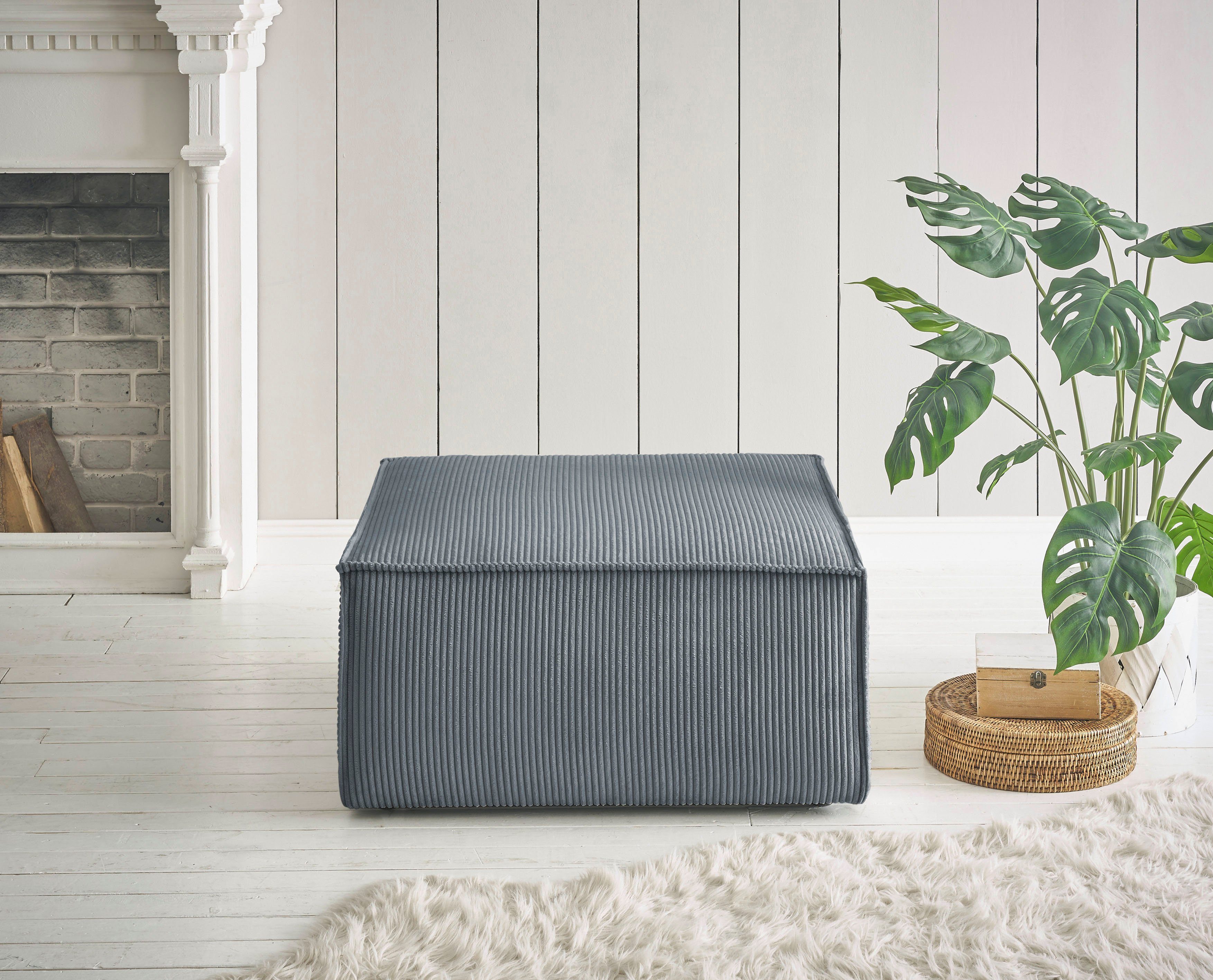Home affaire Hocker SHERWOOD, Hocker quadratisch, günstig online kaufen