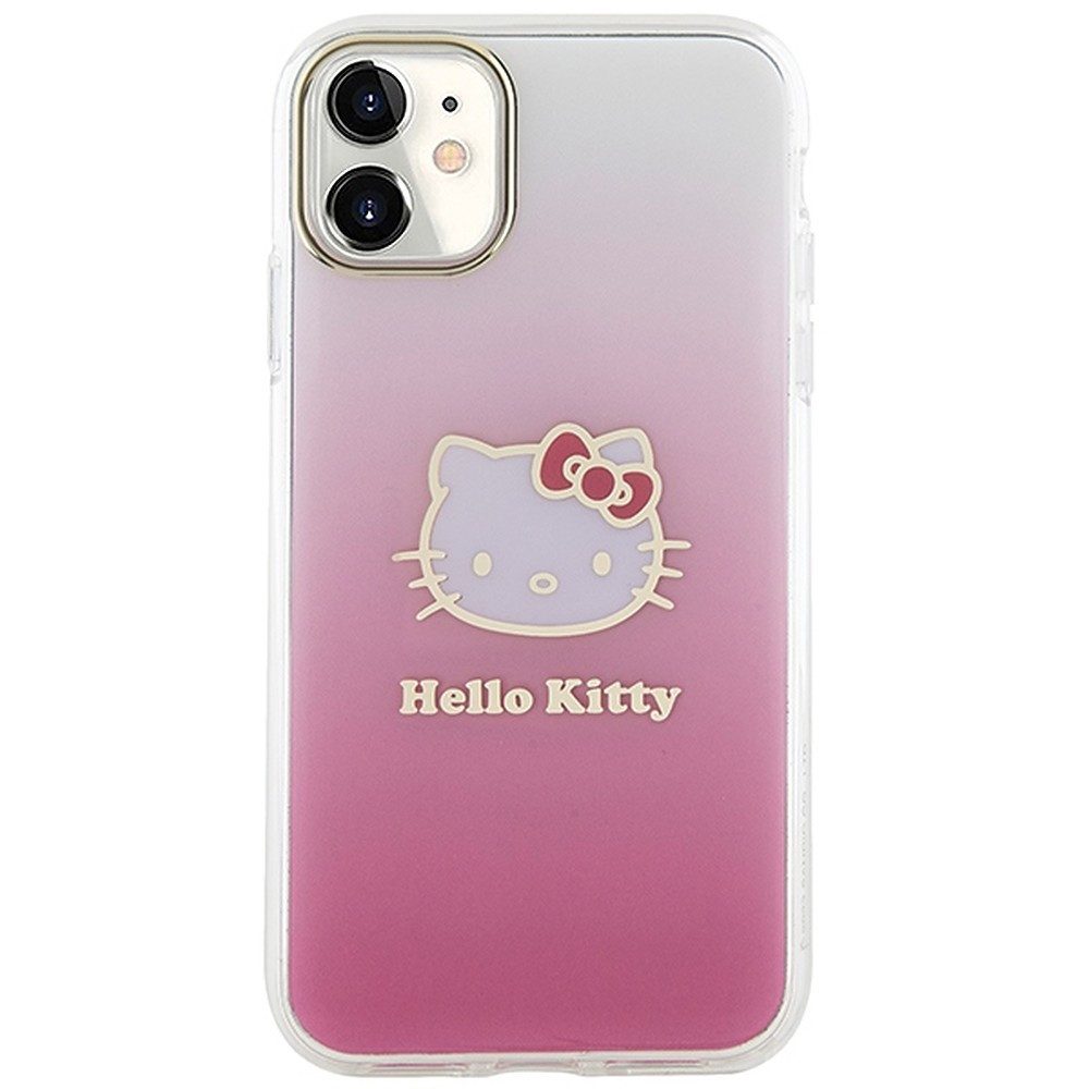 Hello Kitty Handyhülle Schutzhülle Smartphonehülle Rückschale 6,1 Zoll, IML-Druck, Farbverlauf, Kitty-Motiv, Kratzschutz