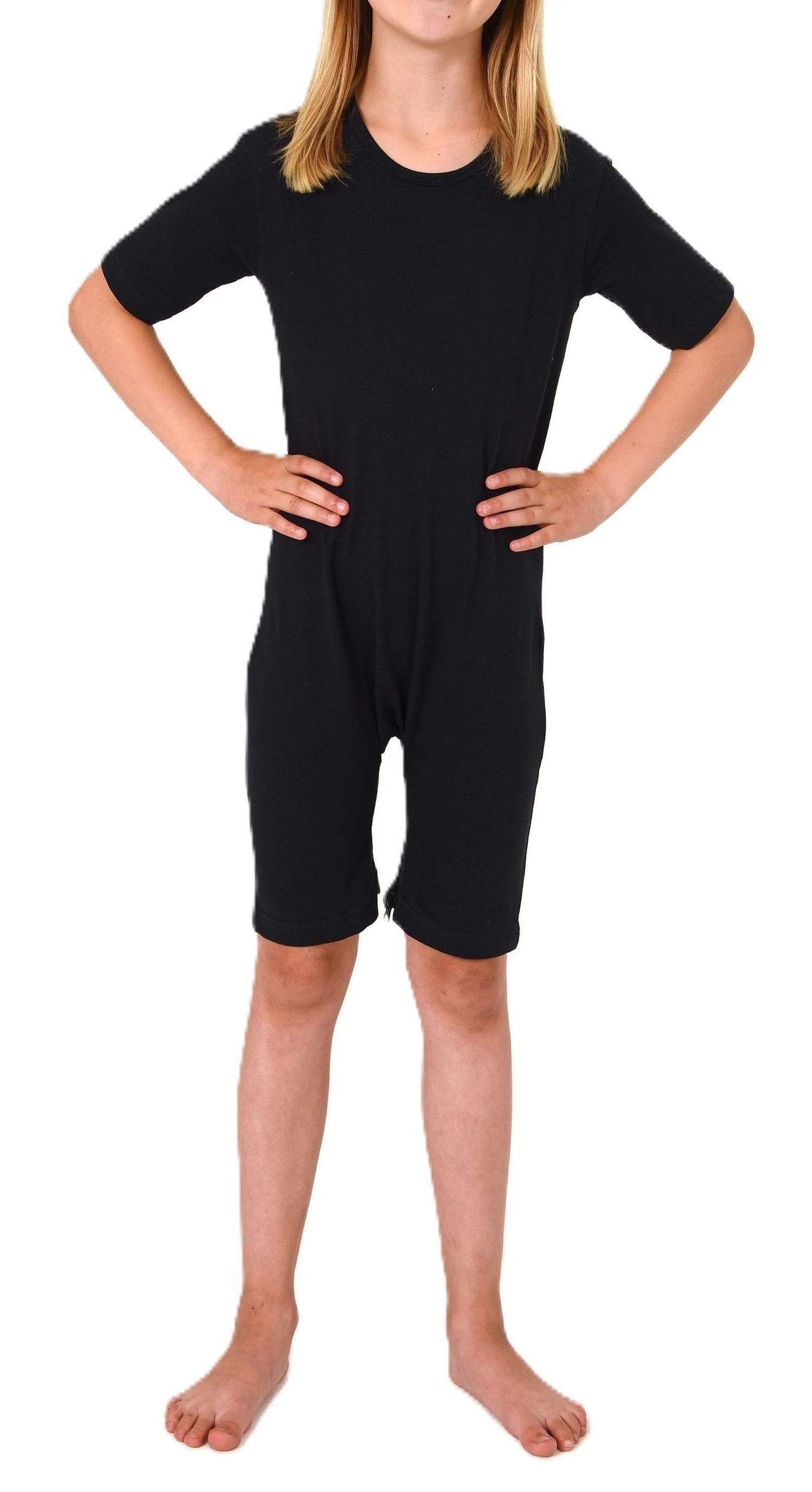 Normann Pyjama Kinder Pflegebody kurzarm - UNISEX - mit Beinreissverschluss – Bild 2 von 5