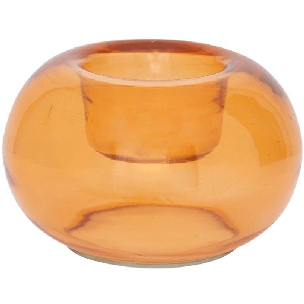 Urban Nature Culture Nectar Apricot Teelichthalter Kerzenhalter Bubble Glass (10x6cm) Recycled