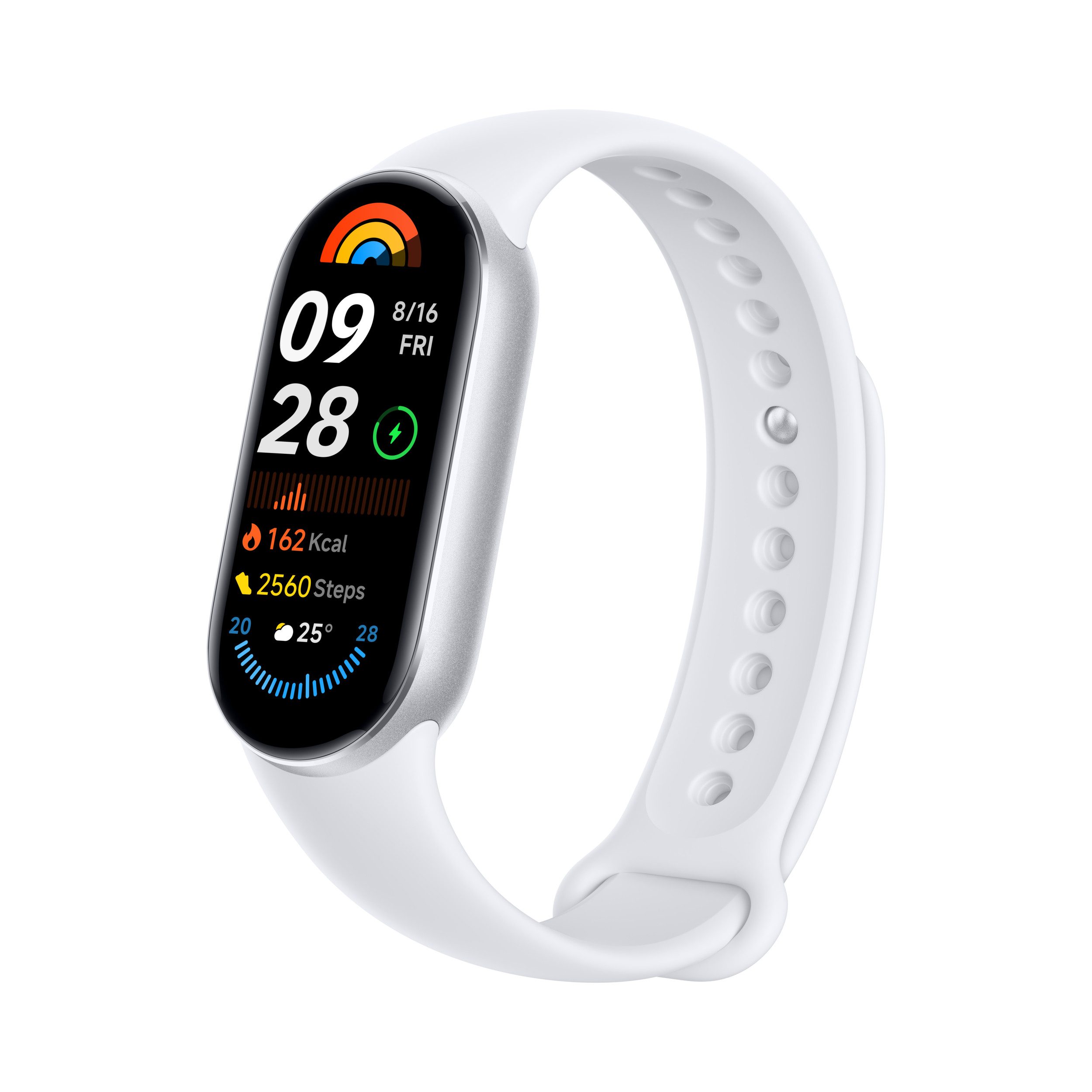 Xiaomi Xiaomi Smart Band 9 Gletscher Silber Smartwatch (MIUI Watch OS)