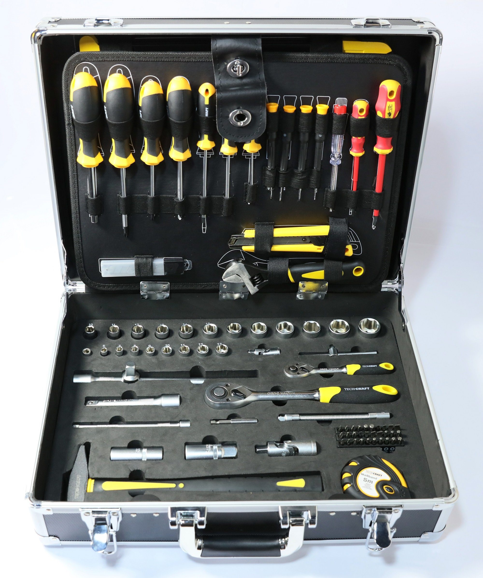 TECH-CRAFT Werkzeugset »TECH-CRAFT Werkzeugkoffer 130 tlg. Heimwerker-Set  Werkzeugtasche Werkstattkoffer« online kaufen | OTTO